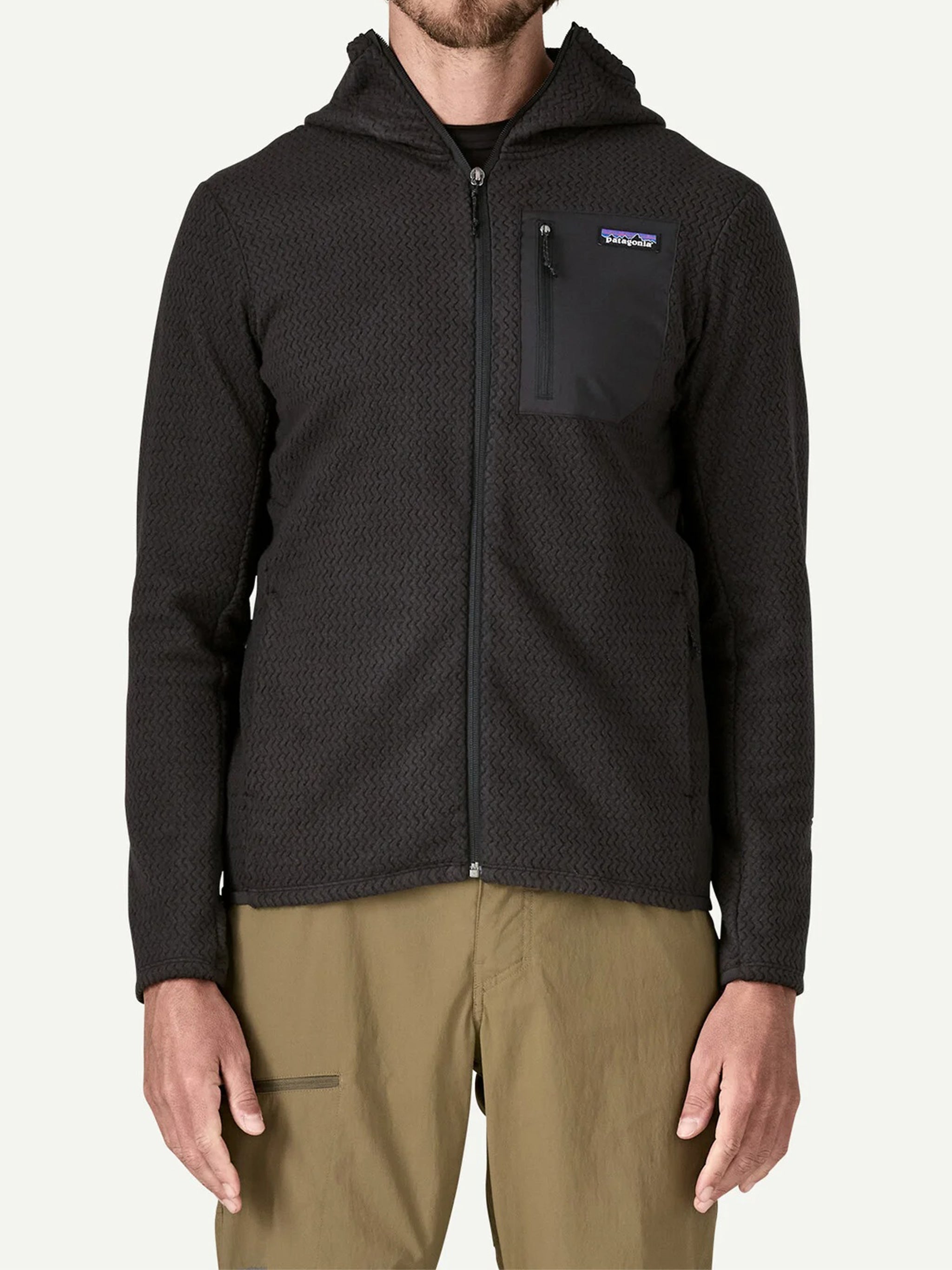 R1 Air Full Zip Hoody Black Felpa