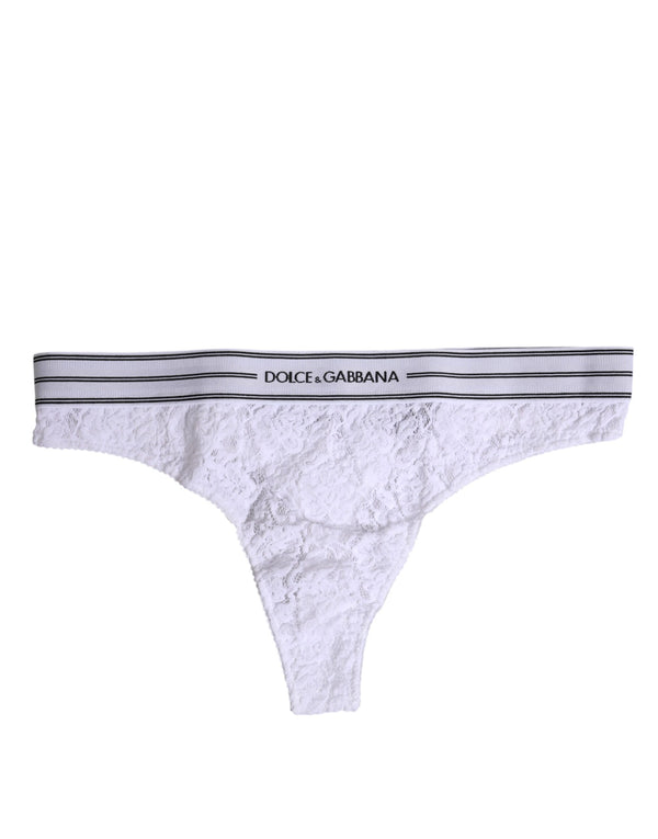 White Nylon Floral Lace Bottom Panty Underwear Clothing