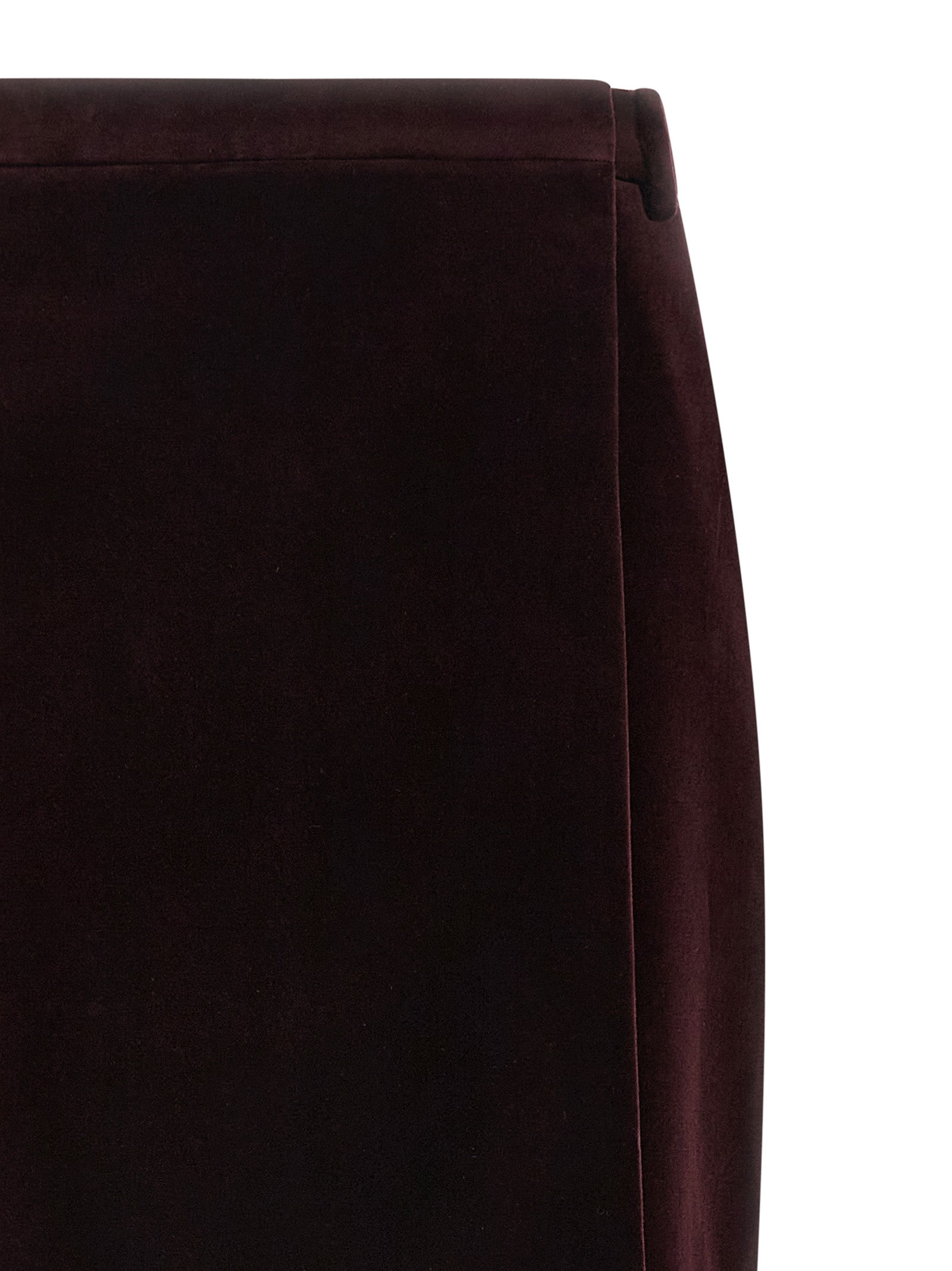 Velvet skirt Bordeaux Cotton