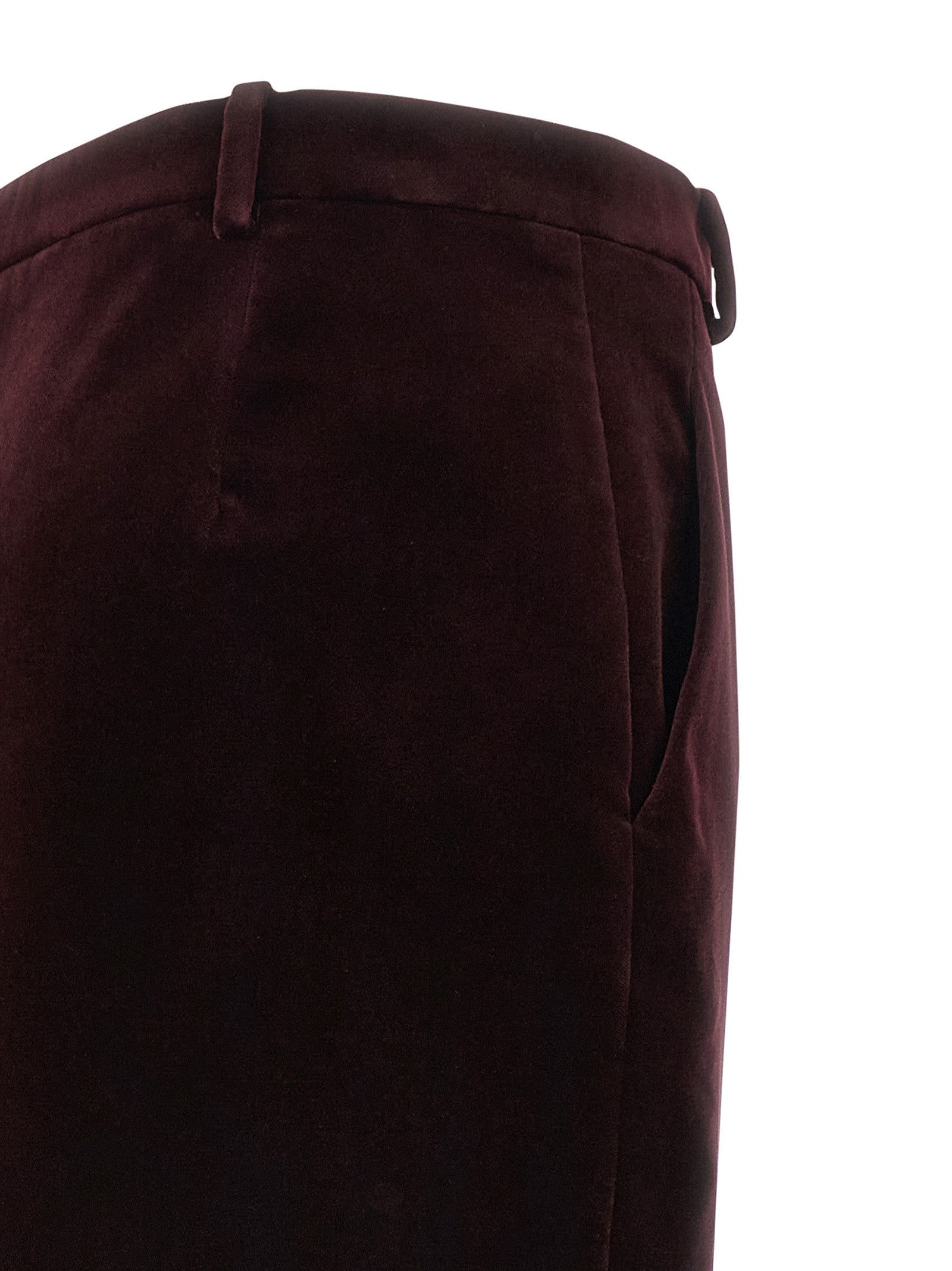 Velvet skirt Bordeaux Cotton