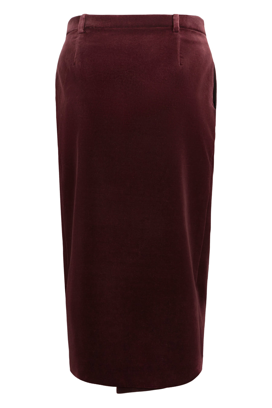 Velvet Skirt — Wine Cotton
