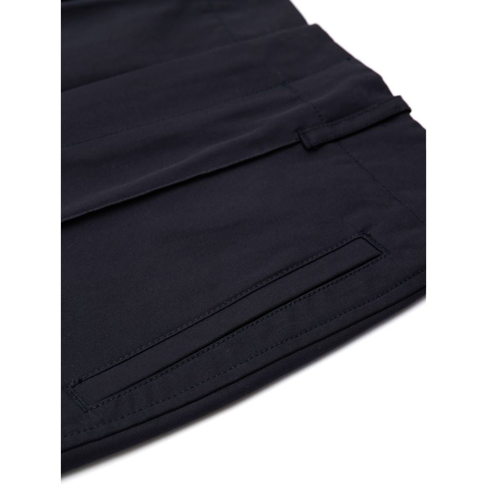 Bottega Veneta 100% Cotton trousers in navy — view 3