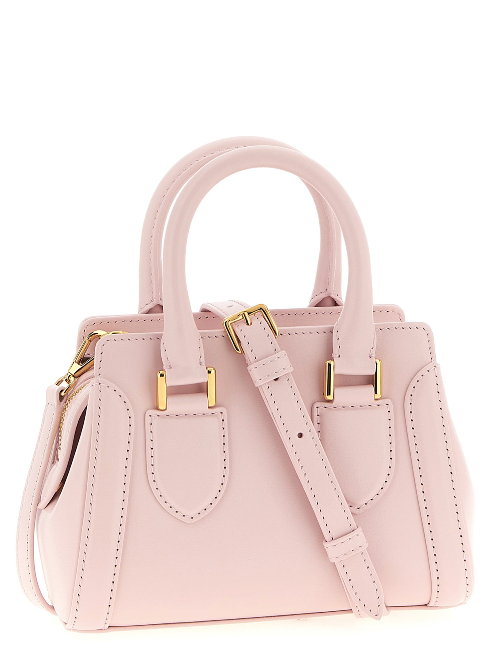 Birdee mini handbag Pink Calfskin Leather (bos Taurus) Hand Bags