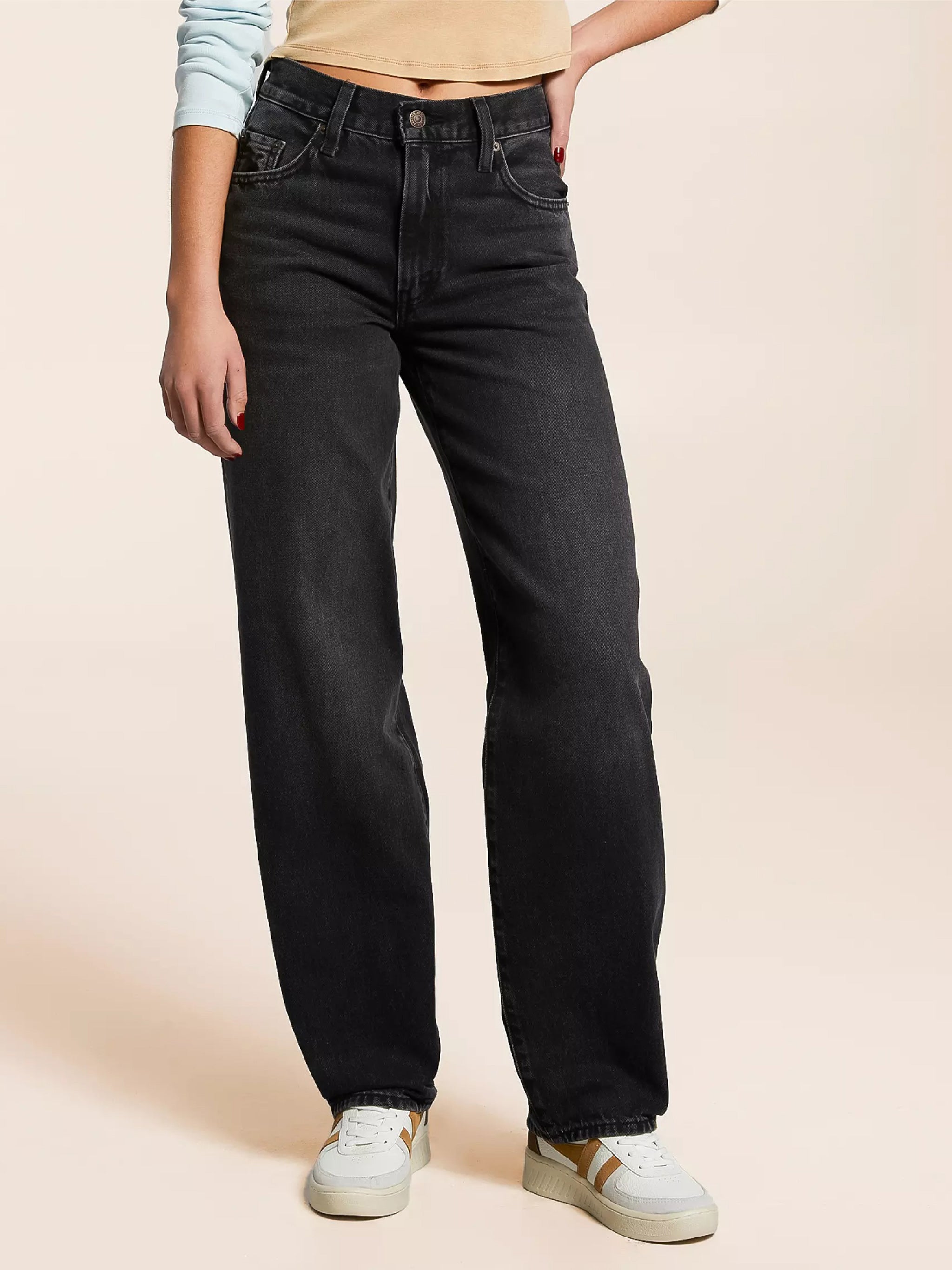 Baggy Dad Black Jean