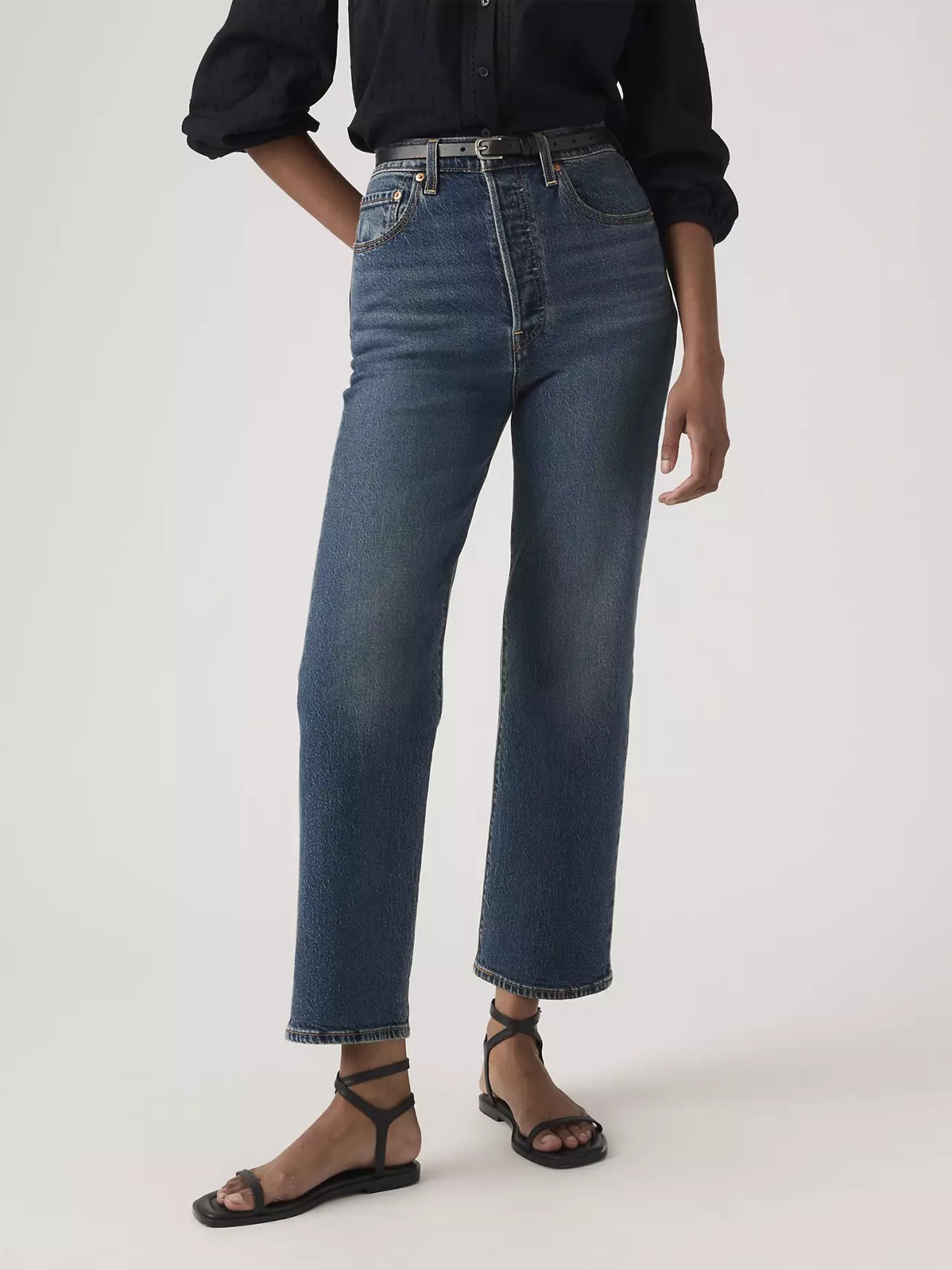 Ribcage Straight Ankle Blue Co Ly Eme Ea Jean