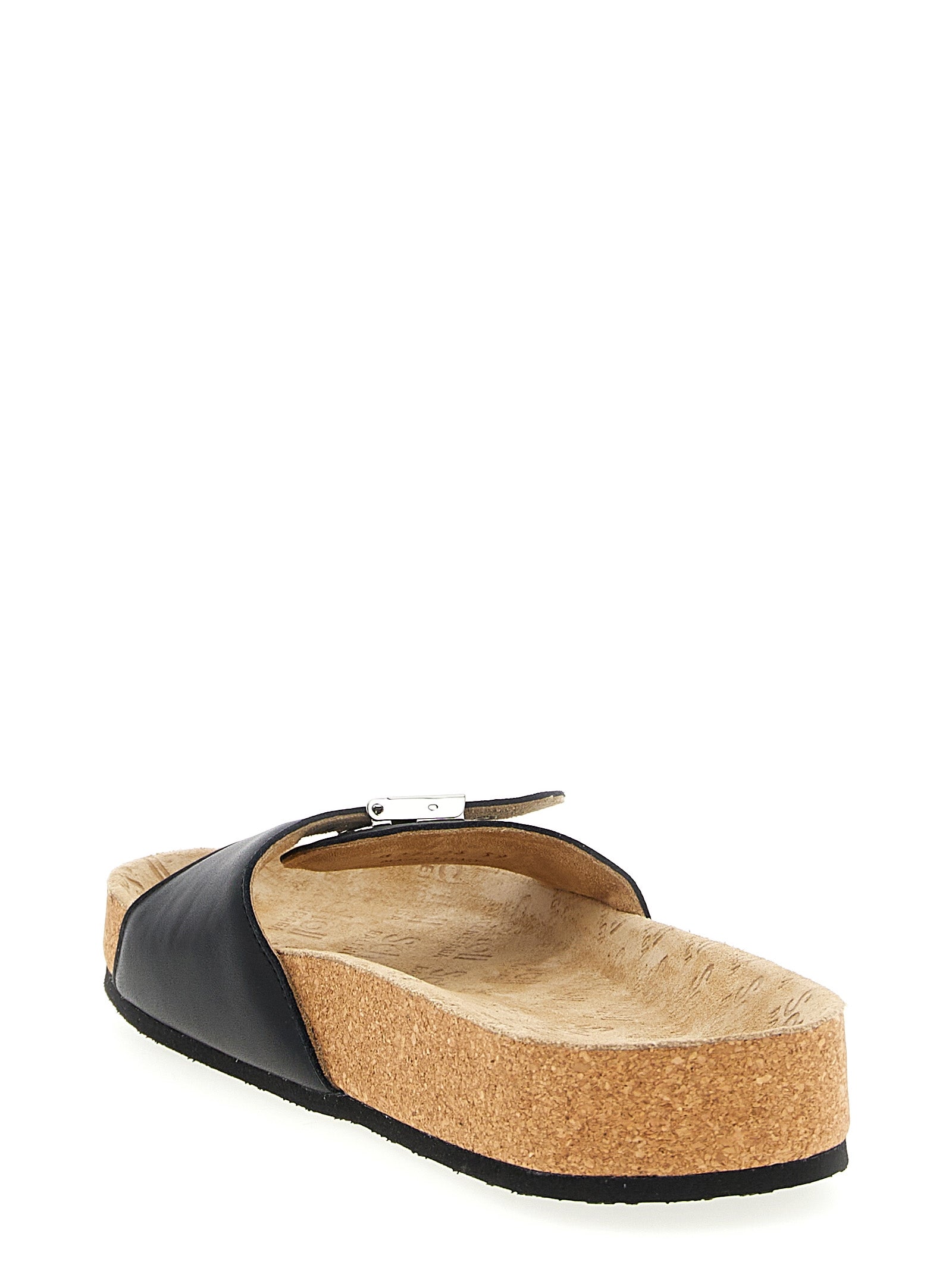 Balenciaga x Scholl sandals Black Calfskin Leather (bos Taurus)