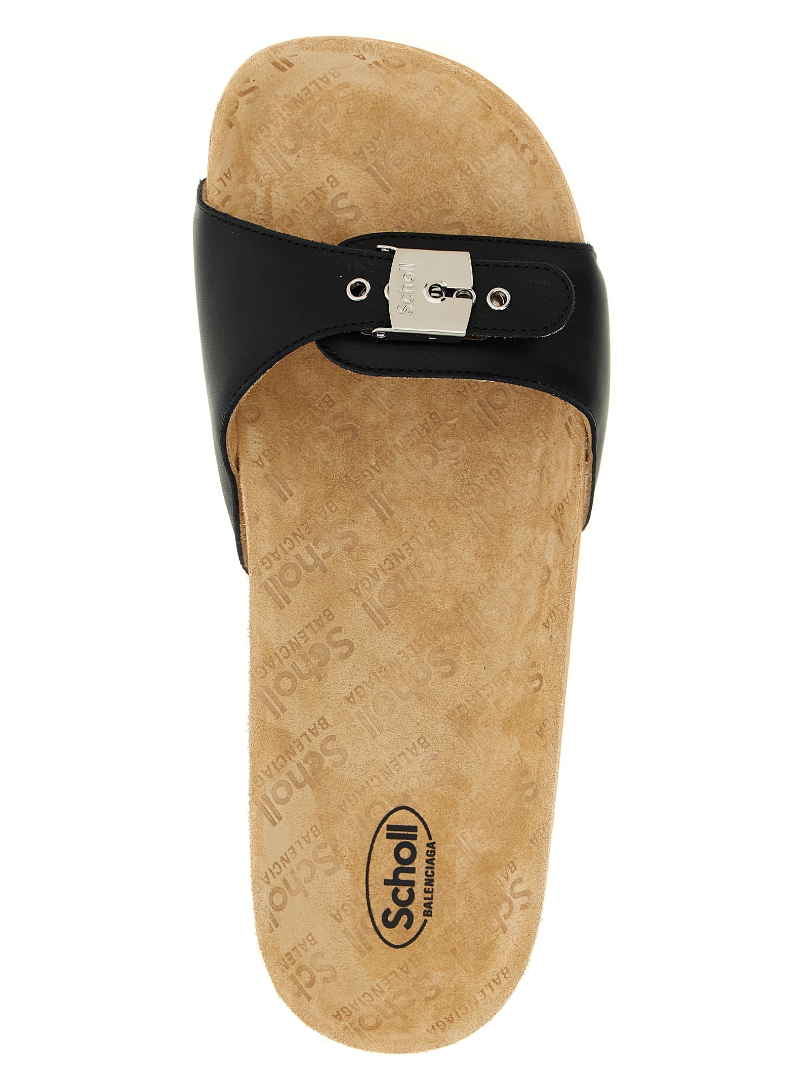 Balenciaga x Scholl sandals Black Calfskin Leather (bos Taurus)