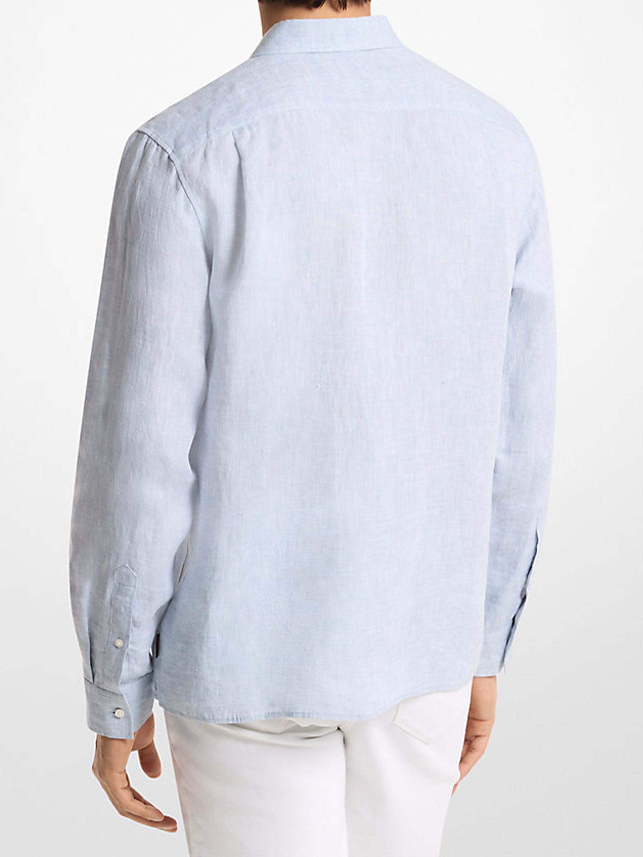 Linen Classic Fit Blue Camicia
