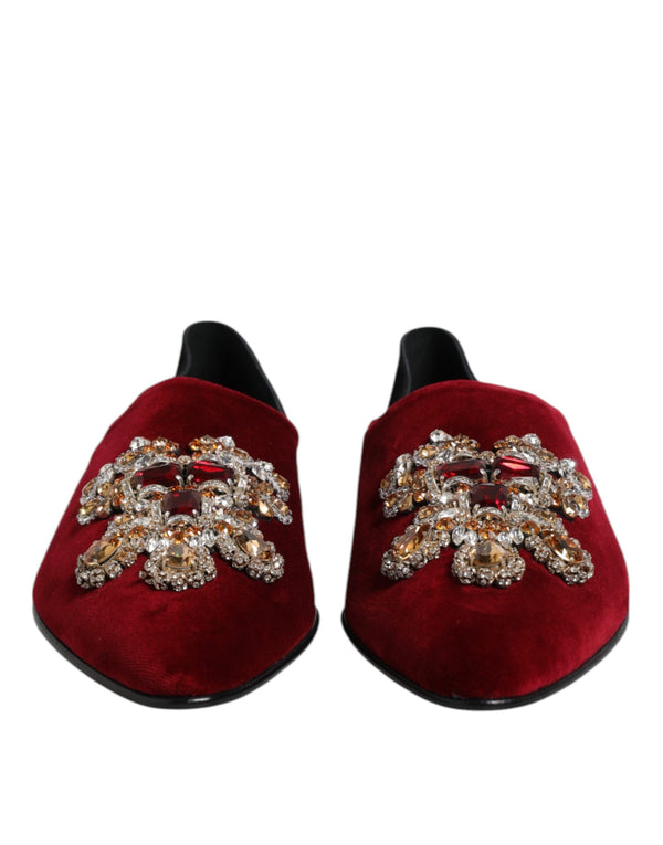 Dolce & Gabbana 90% Cotton 10% Capra loafer in red