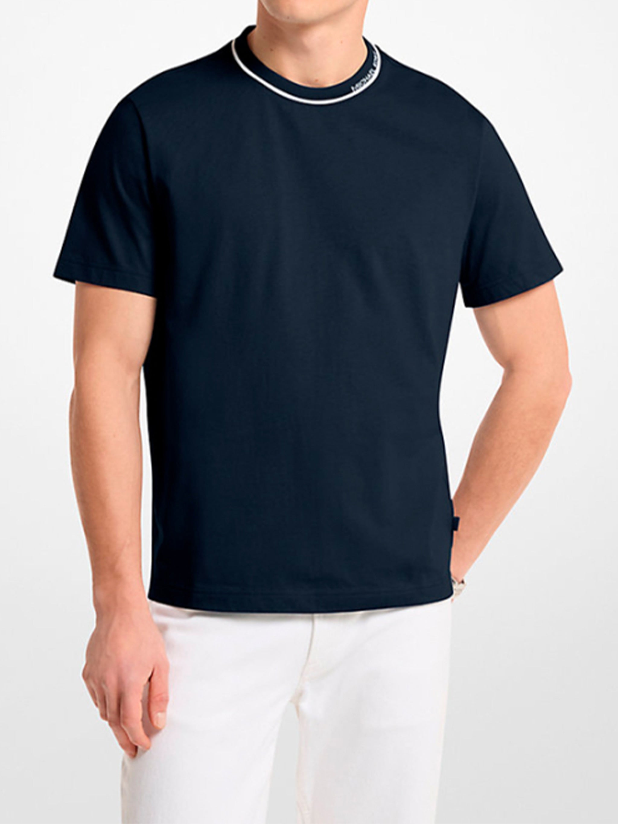 Logo Rib Tee Blue T-shirt