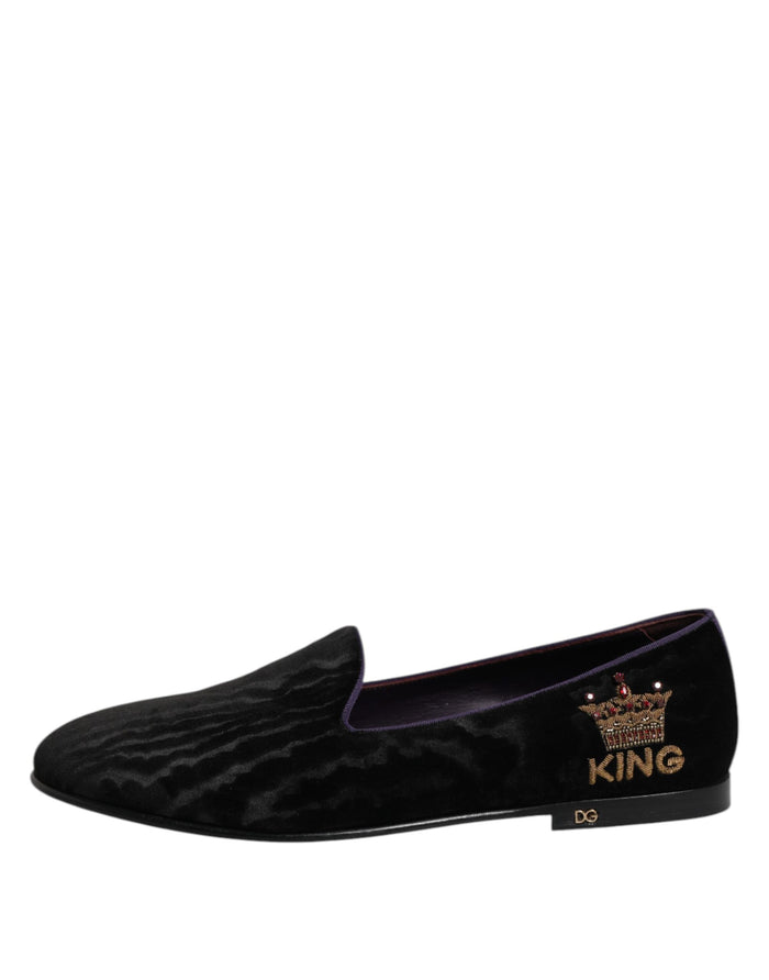 Dolce & Gabbana 22% Cotton loafer in black — view 2