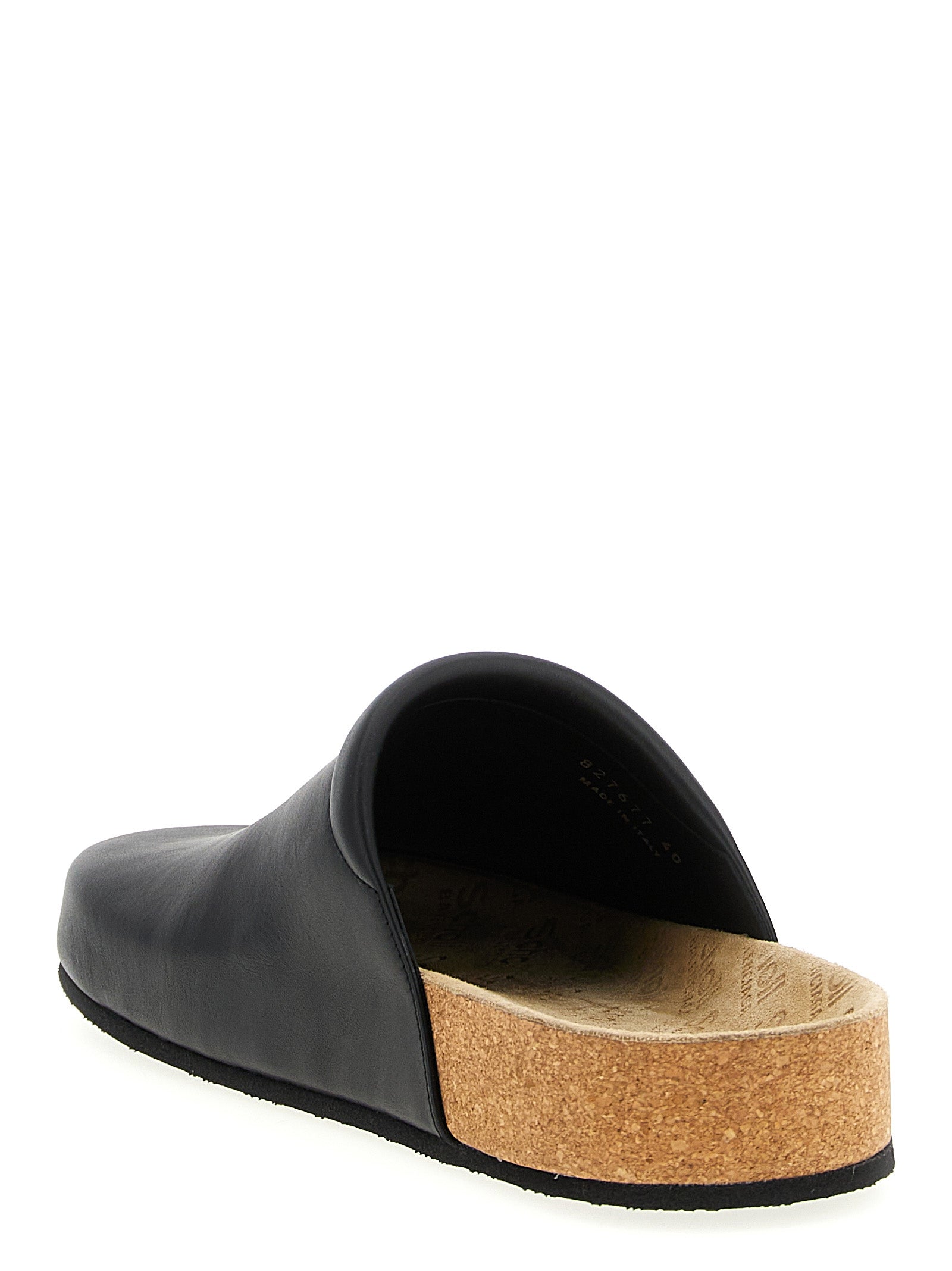 Saboto Balenciaga x Scholl Black Calfskin Leather (bos Taurus) Flat Shoes