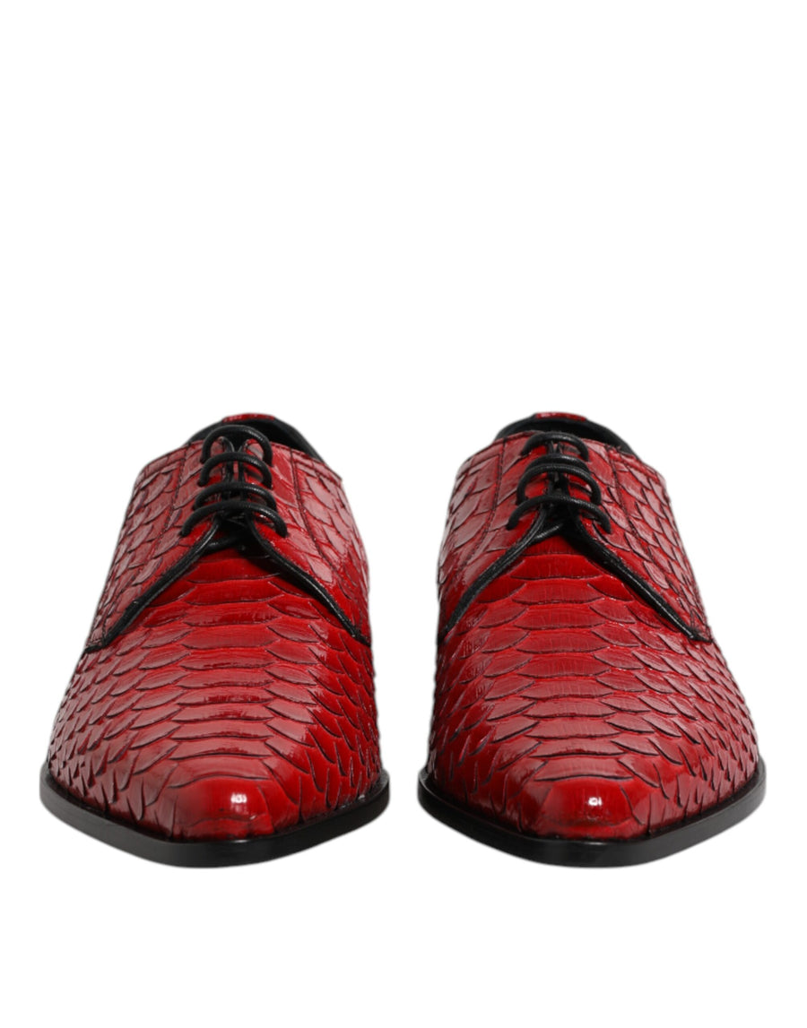Dolce & Gabbana 100% Python Leather oxford in red