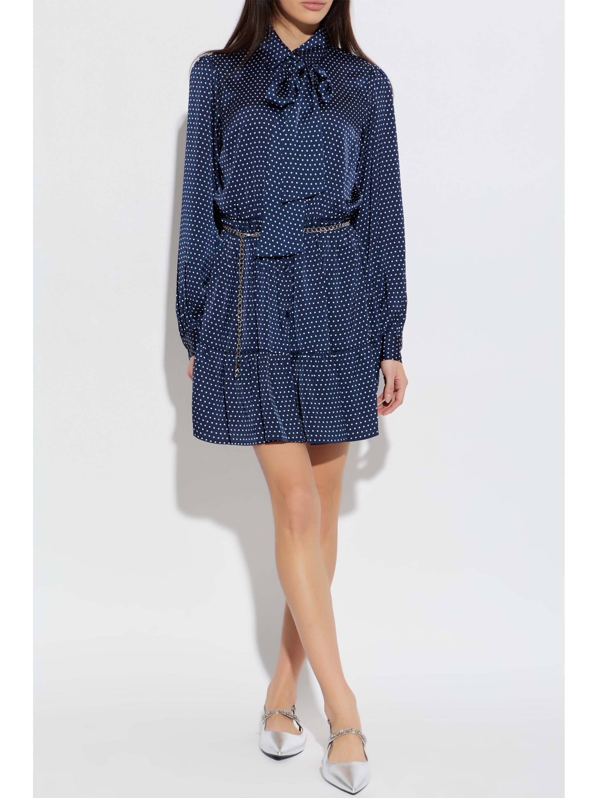 Dot Ls Mini Dress Blue Recycled Pl Abito