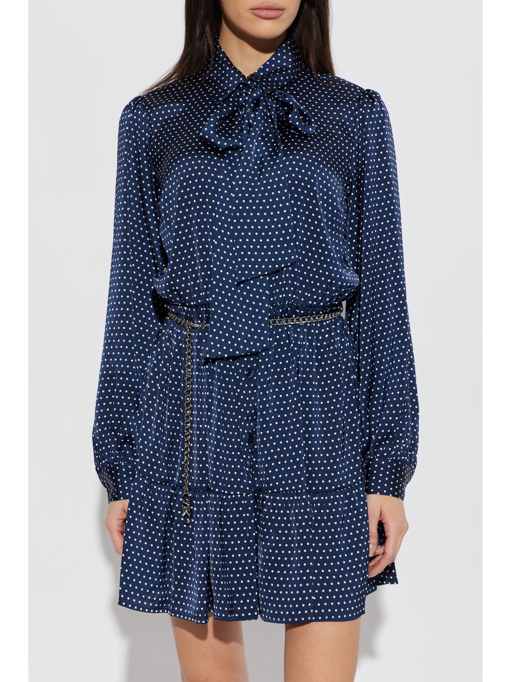 Dot Ls Mini Dress Blue Recycled Pl Abito
