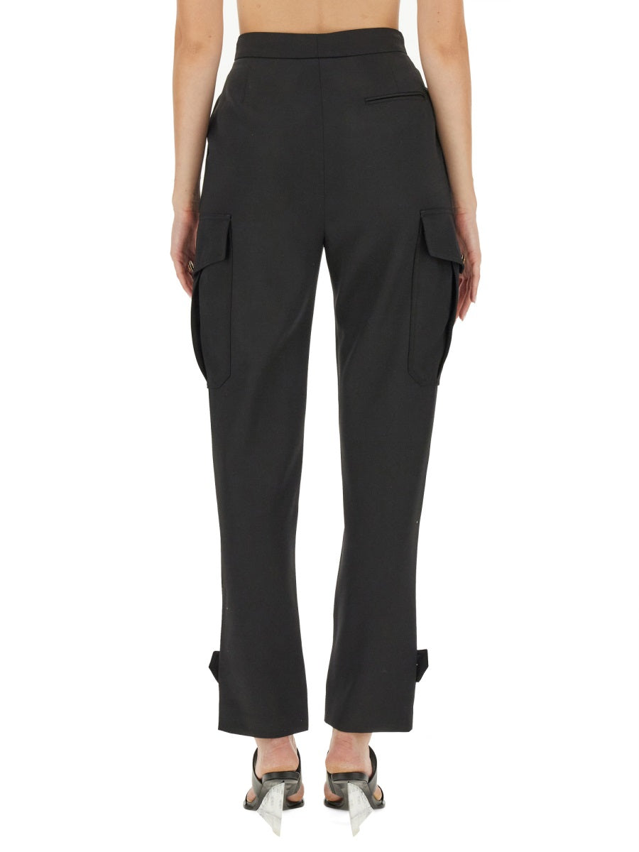Military Pants Black Wool Trousers