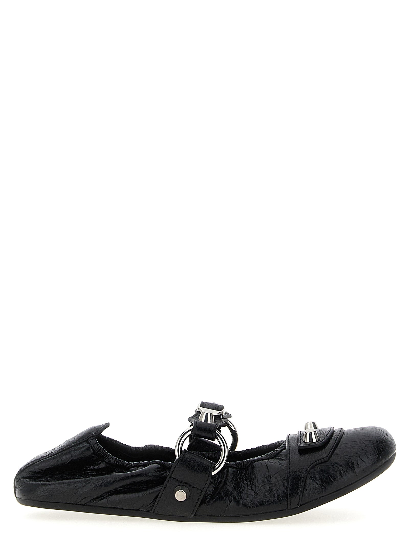 City ballet flats Black Lamb Leather (ovis Aries) Flat Shoes