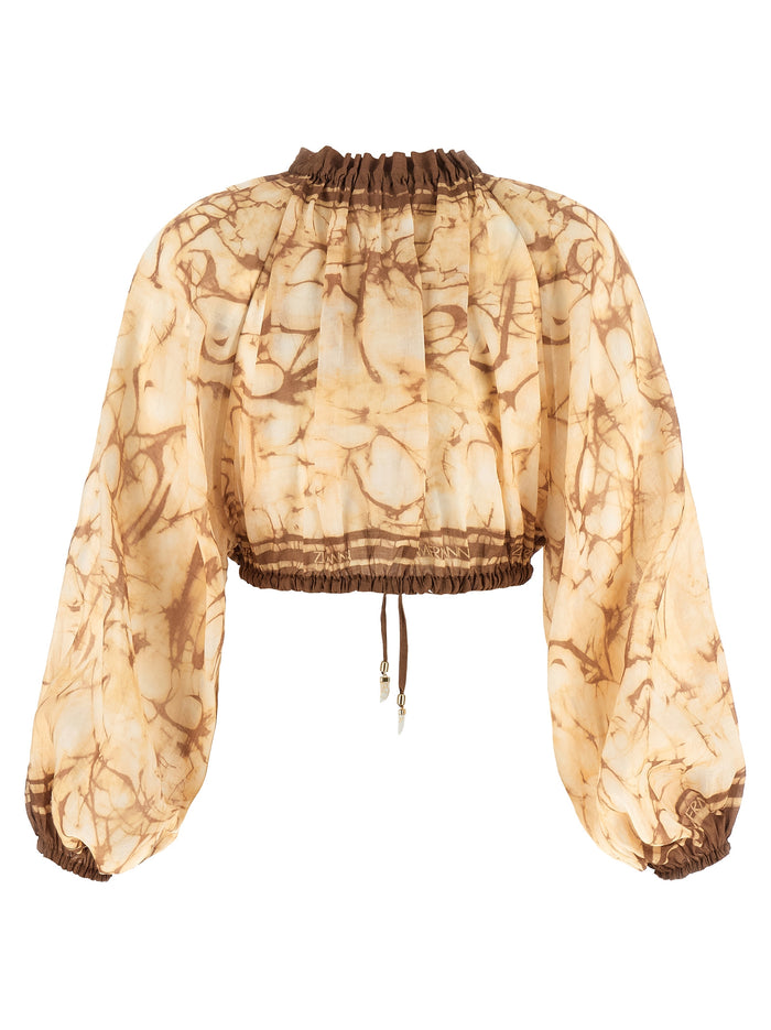 Indra Top Beige Ramie Tops