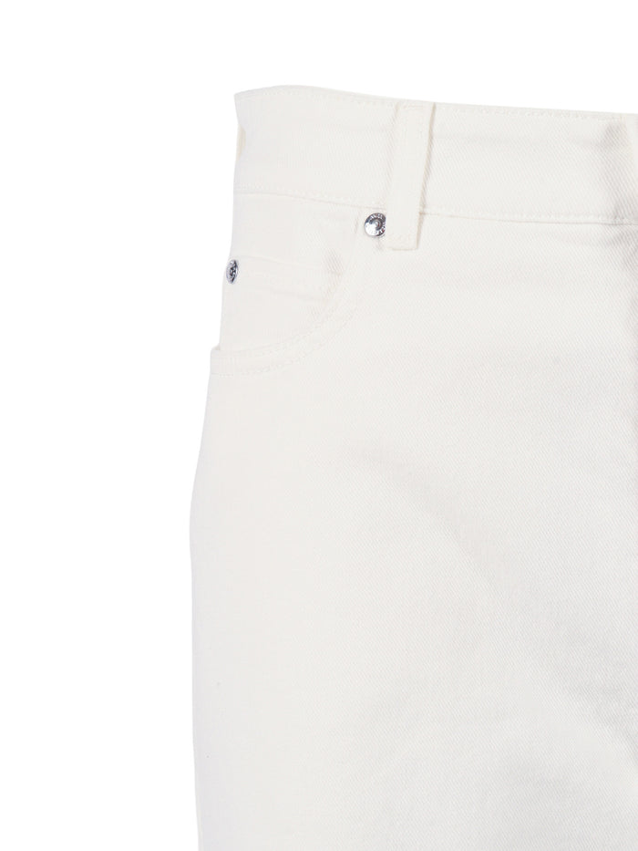 TROUSERS White Cotton Elastane Pant