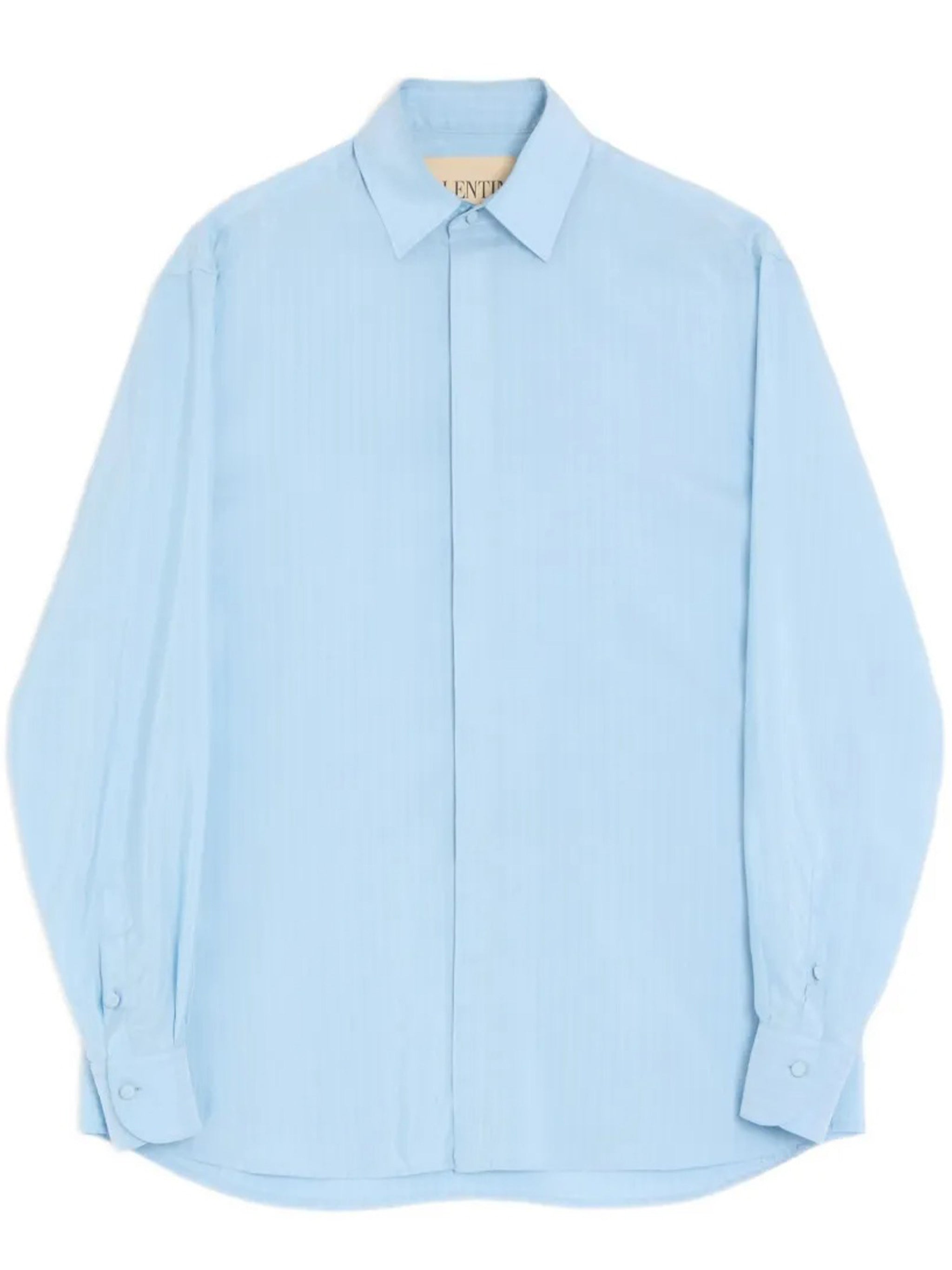 Camicia Manica Lunga Blue Silk |