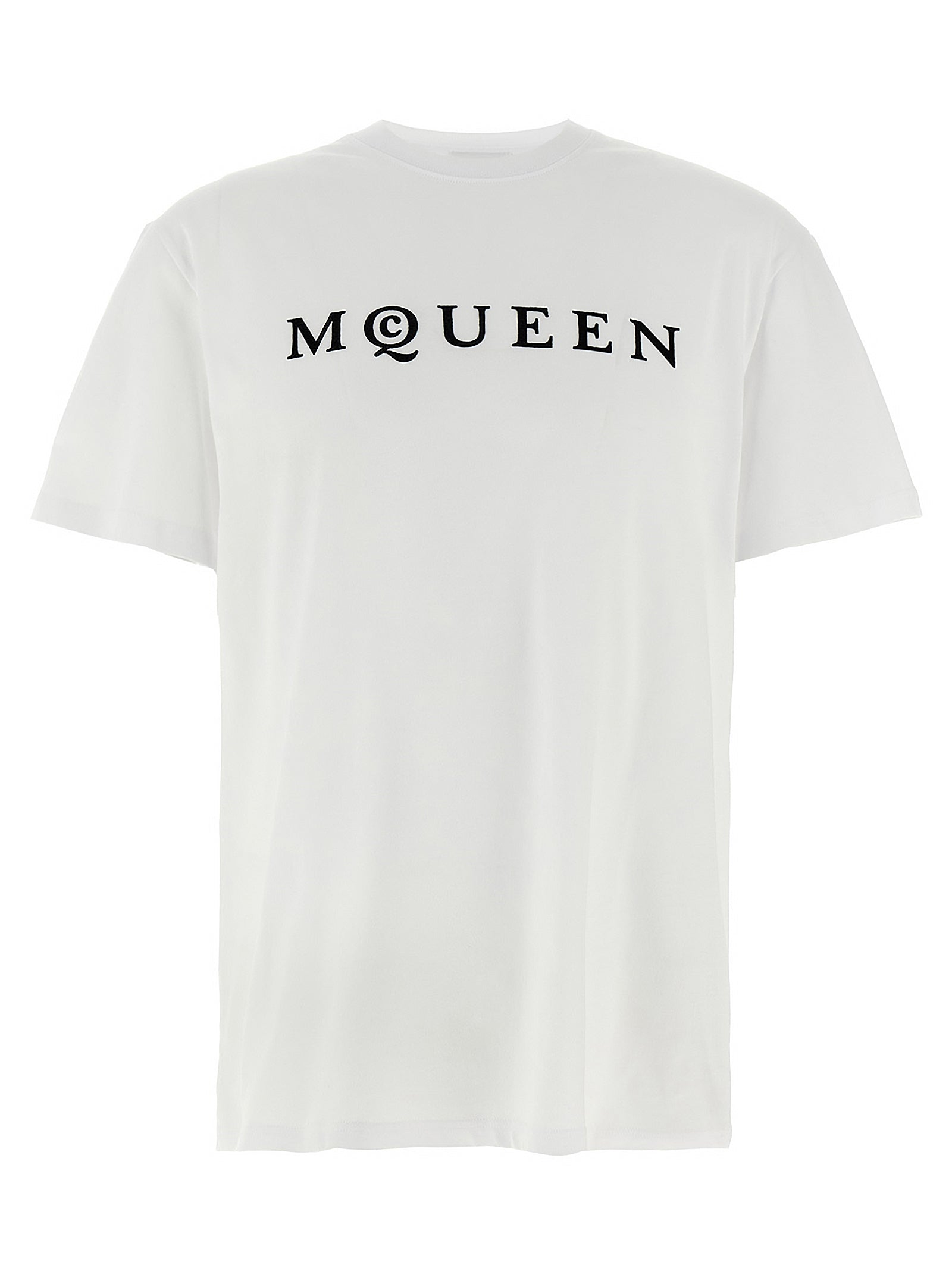 Flocked McQueen T-shirt White/black Cotton