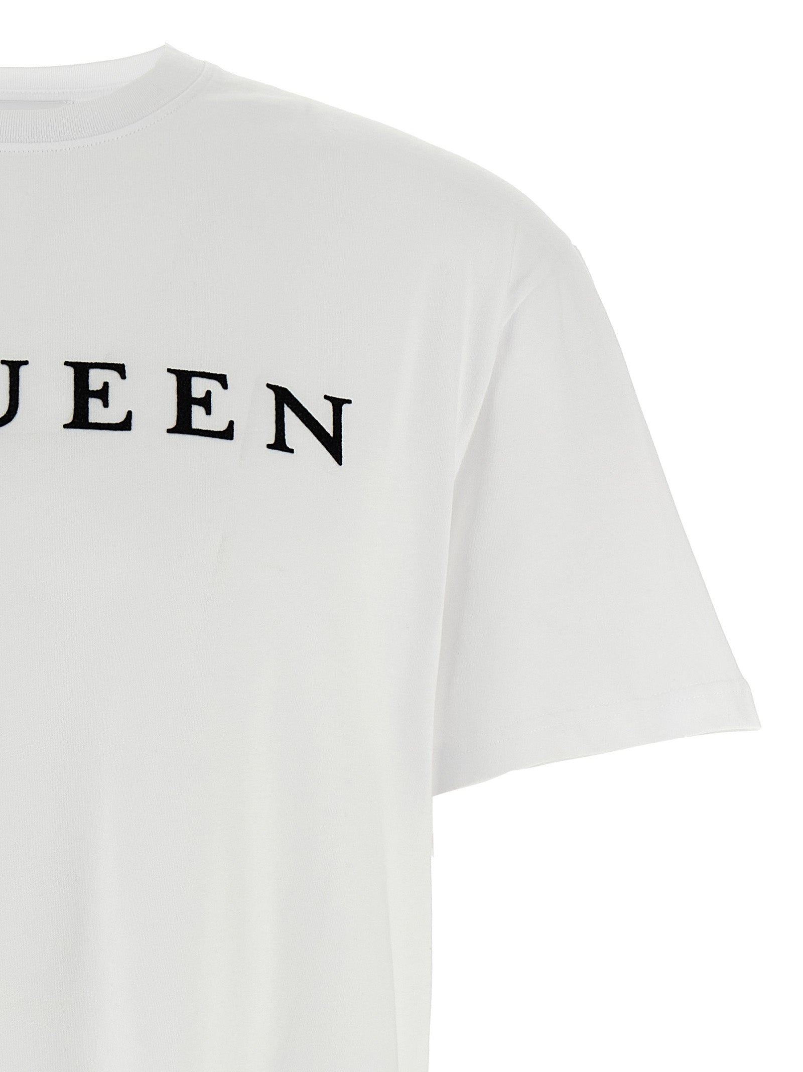 Flocked McQueen T-shirt White/black Cotton