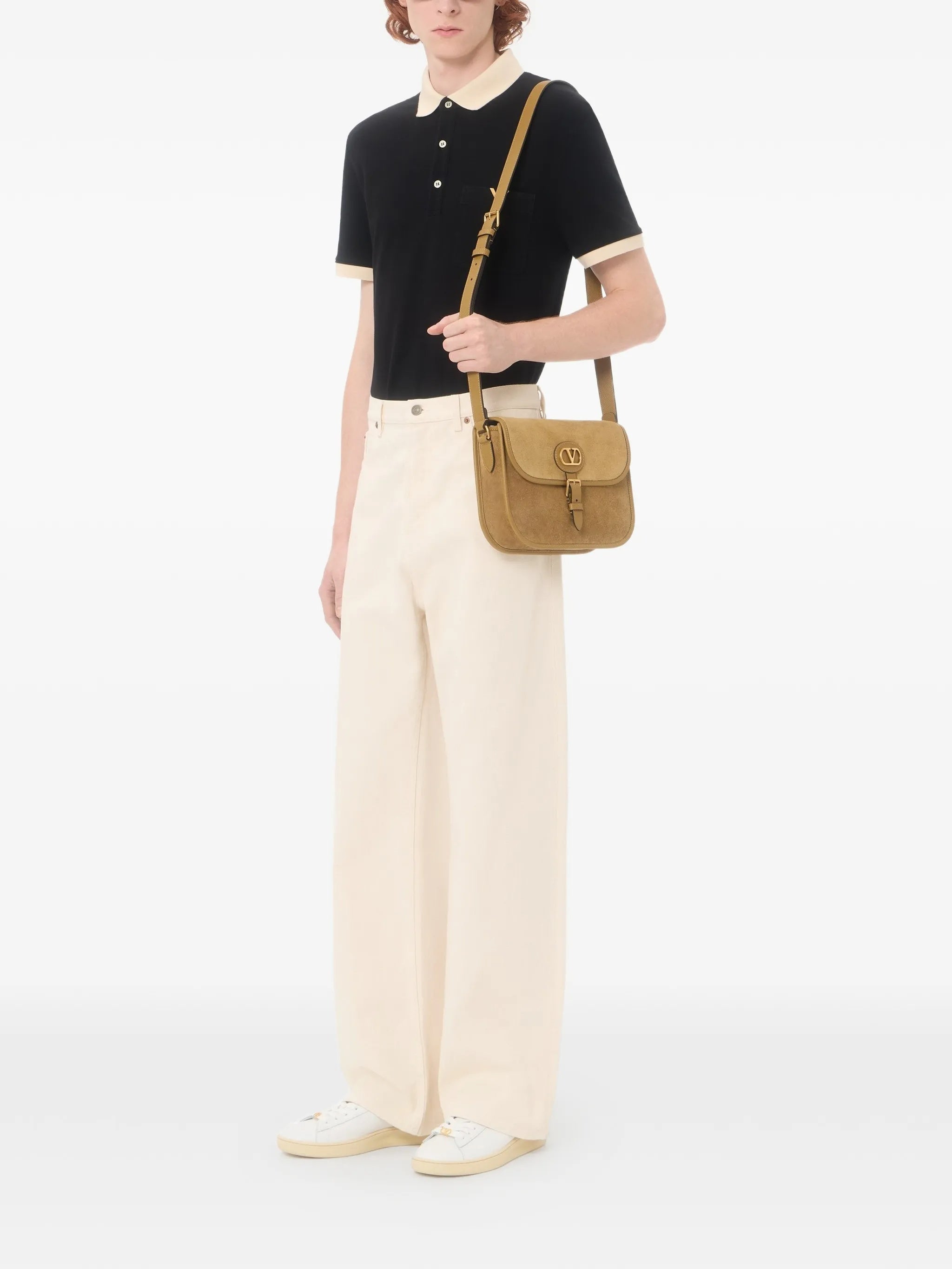Polo Jersey Vgold Black Cotton |