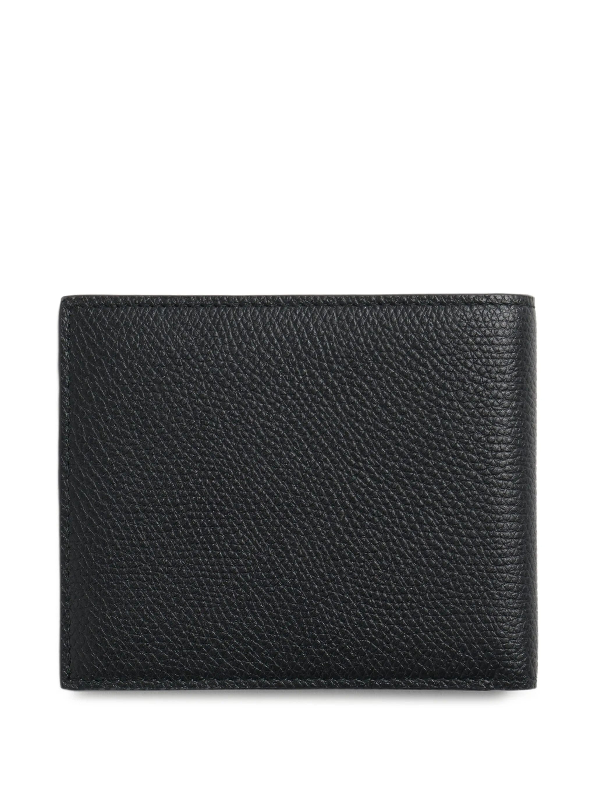 Billfold Wallet Only Card Vlogo Signature Black Leather | Portafoglio