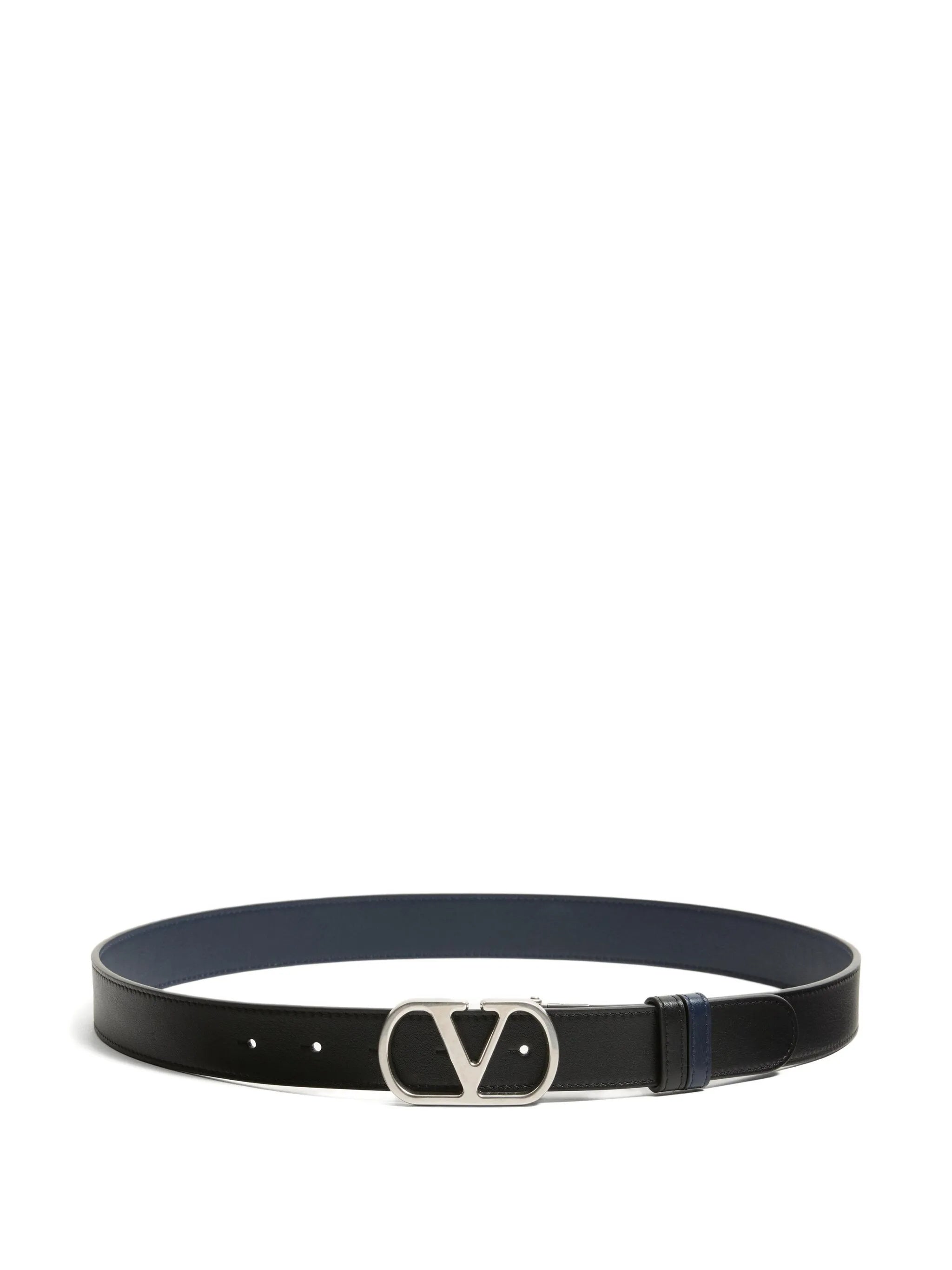 Belt H. 30 Reversibile Vlogo Signature Black Calf Leather | Cintura