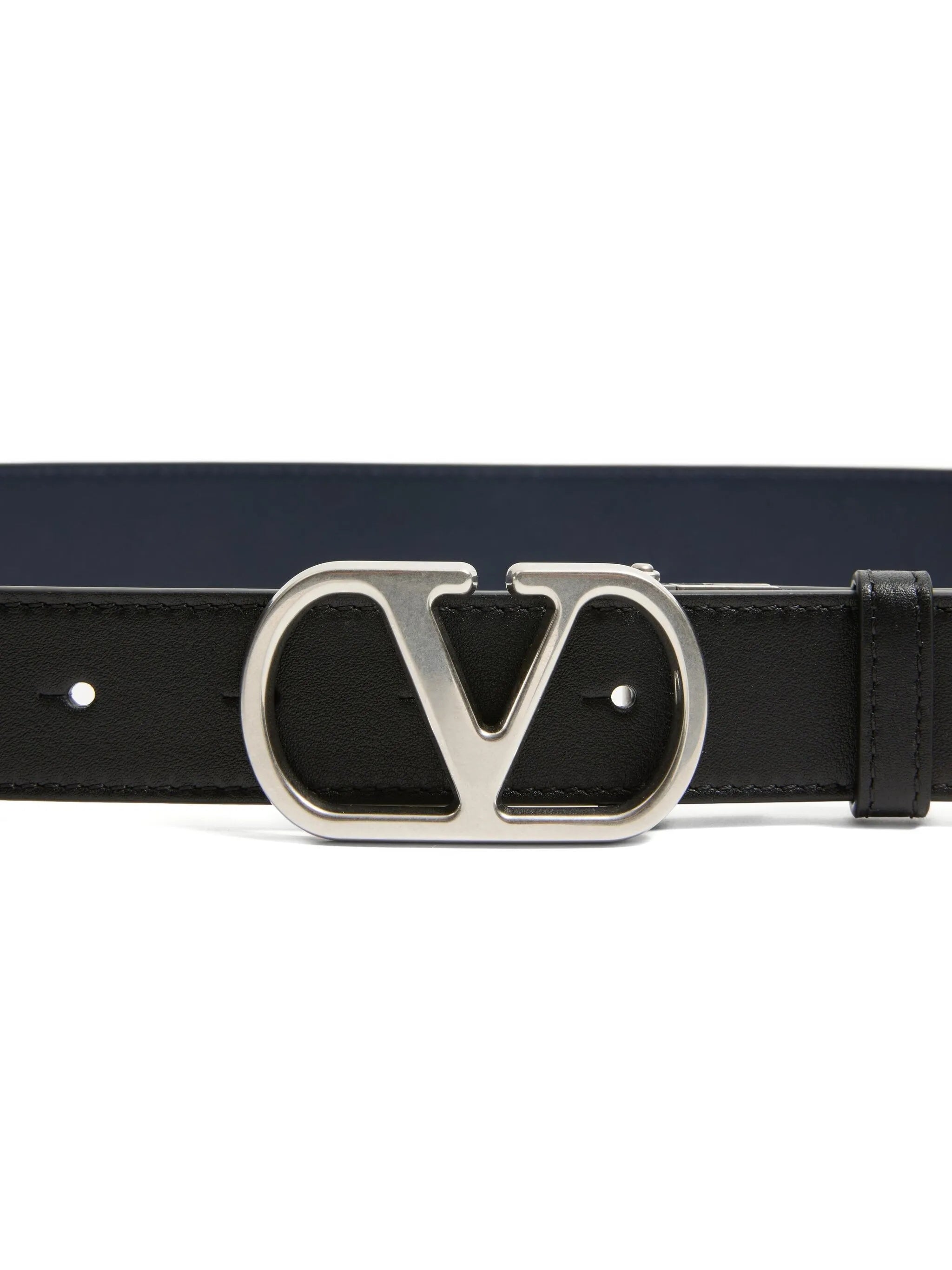Belt H. 30 Reversibile Vlogo Signature Black Calf Leather | Cintura