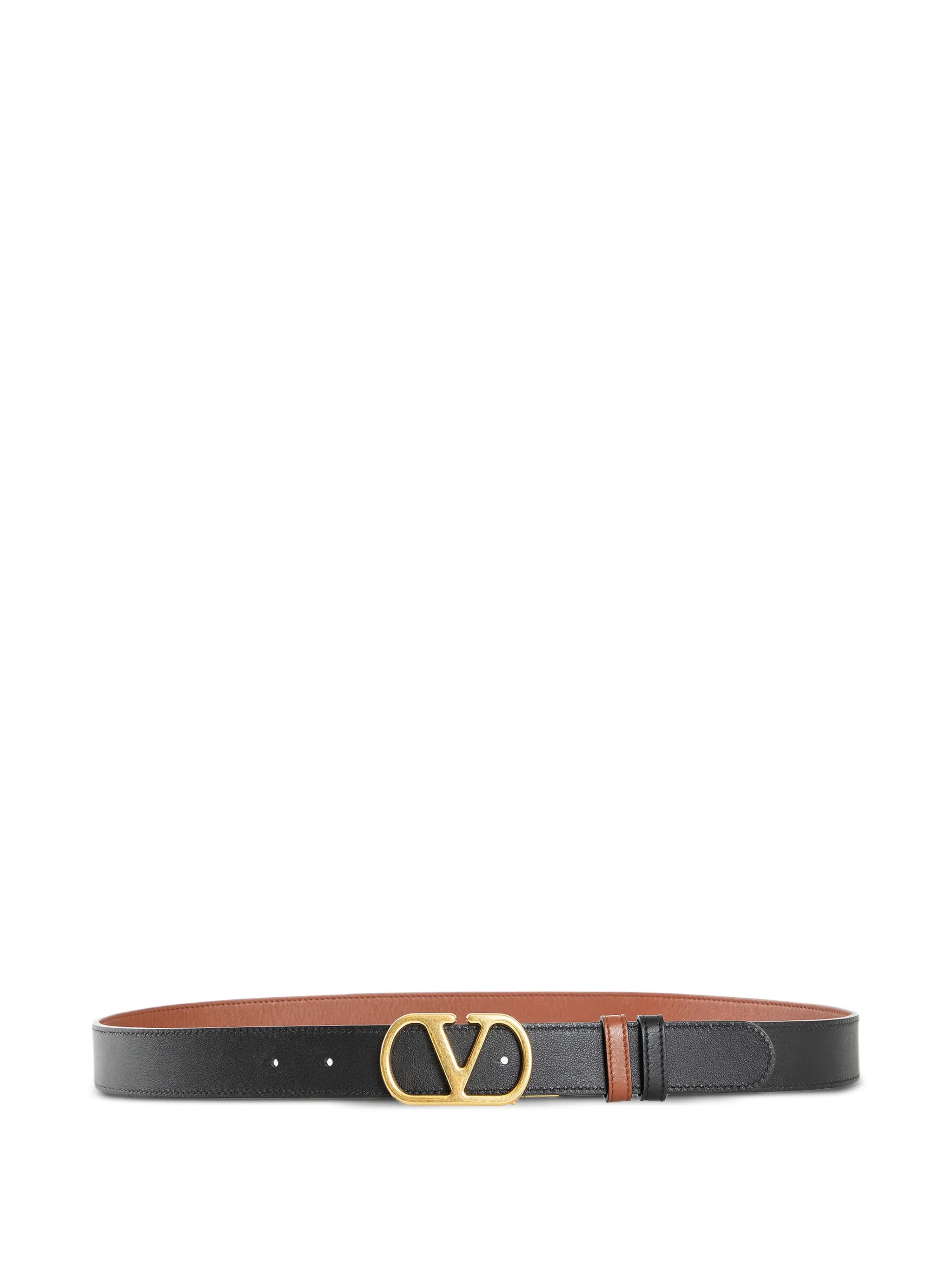 Belt H. 30 Reversibile Vlogo Signature Black Calf Leather | Cintura