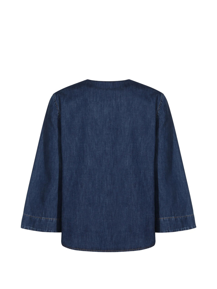 Camicia Denim Blue Top