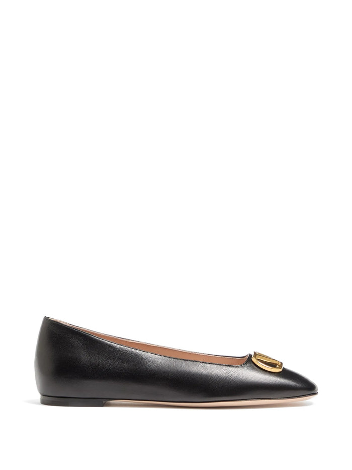 Ballerina Vlogo Signature Black Nappa Leather | Calzature