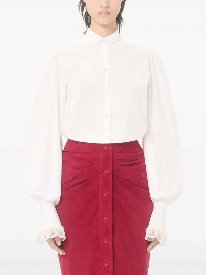 Embroidered Shirt White Cotton | Camicia