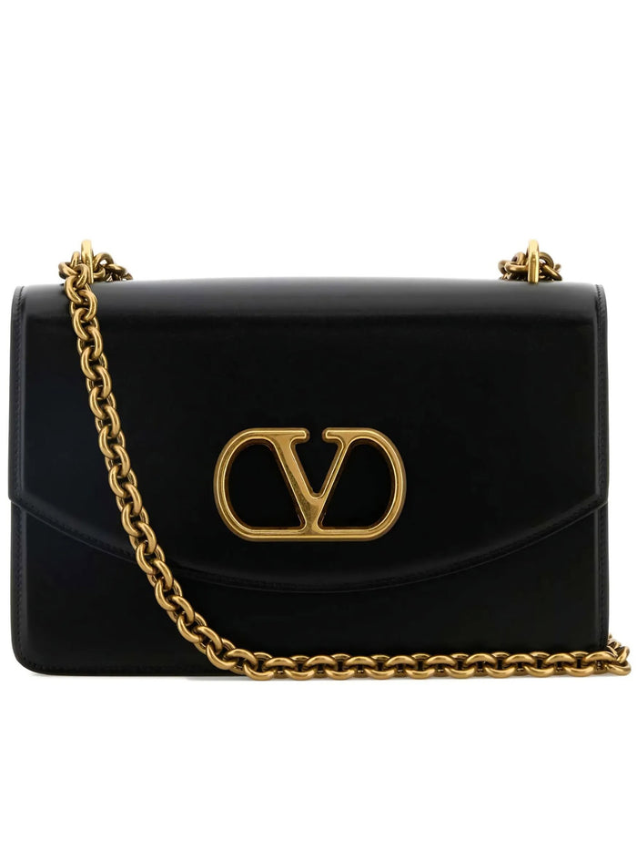 Shoulder Bag Vain Black Leather | Borsa