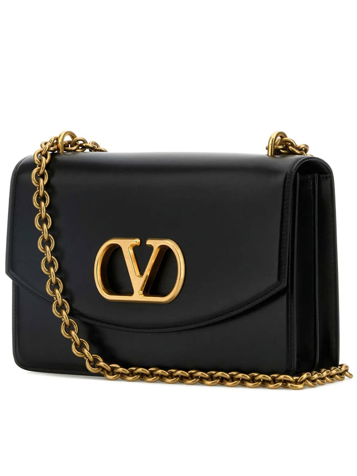 Shoulder Bag Vain Black Leather | Borsa