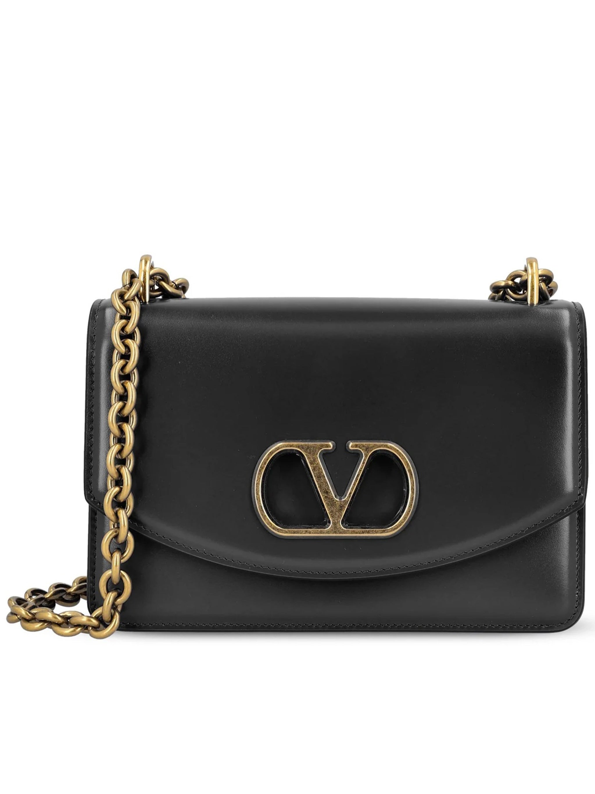 Small Shoulder Bag Vain Black Leather | Borsa