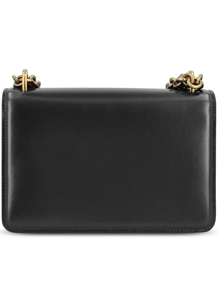 Small Shoulder Bag Vain Black Leather | Borsa