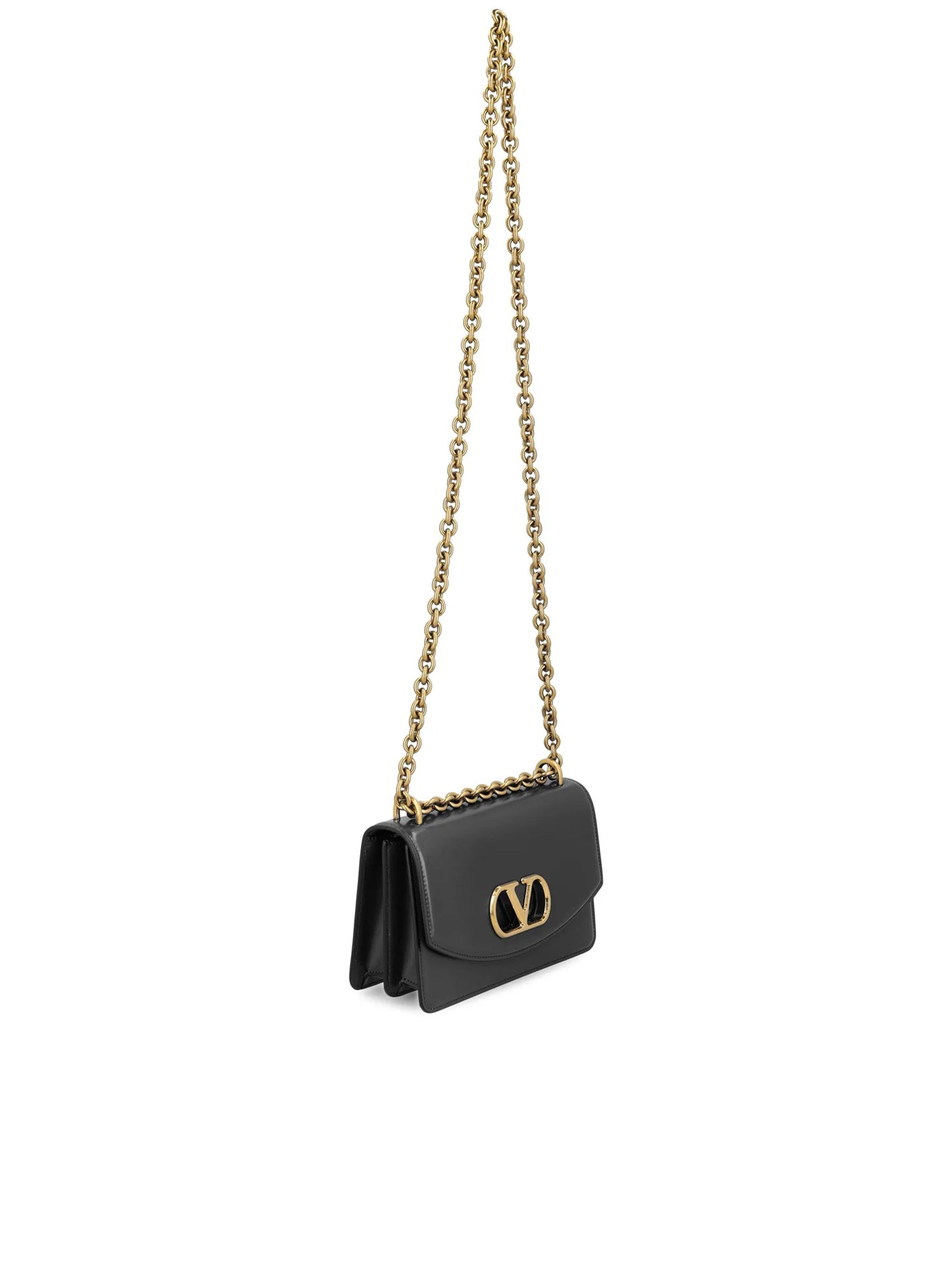 Small Shoulder Bag Vain Black Leather | Borsa