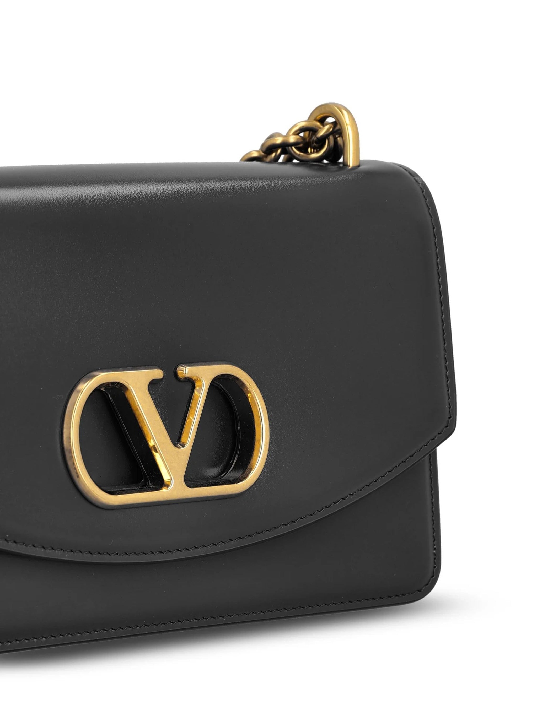 Small Shoulder Bag Vain Black Leather | Borsa