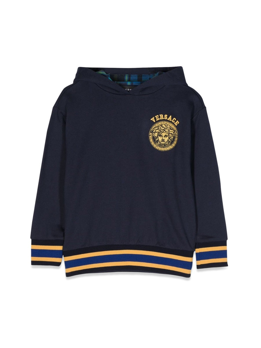 Sweatshirt Jellyfish With Blue Tartan Lining Cotton Sweatshirts