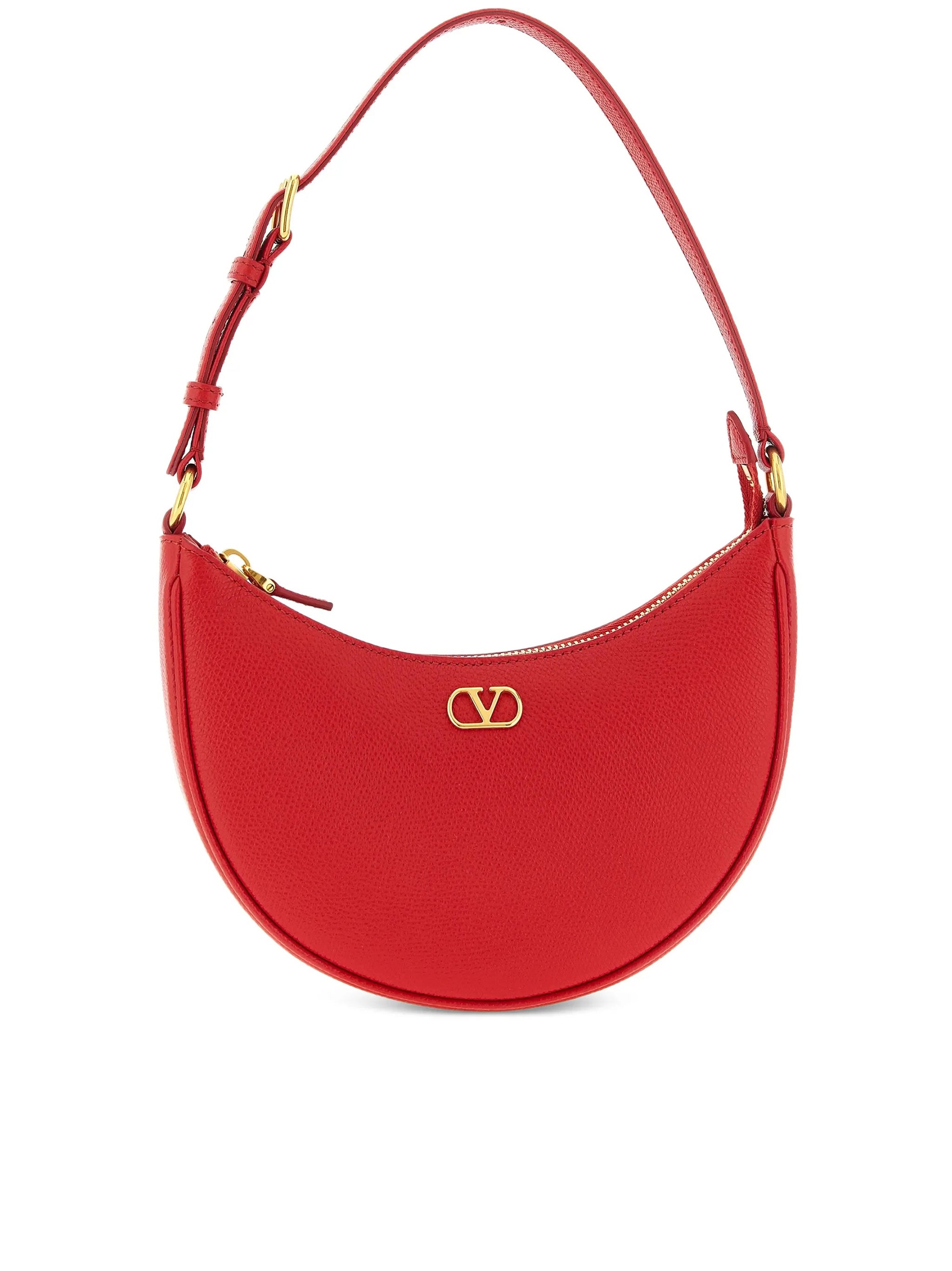 Mini Hobo Vlogo Signature Red Leather | Borsa