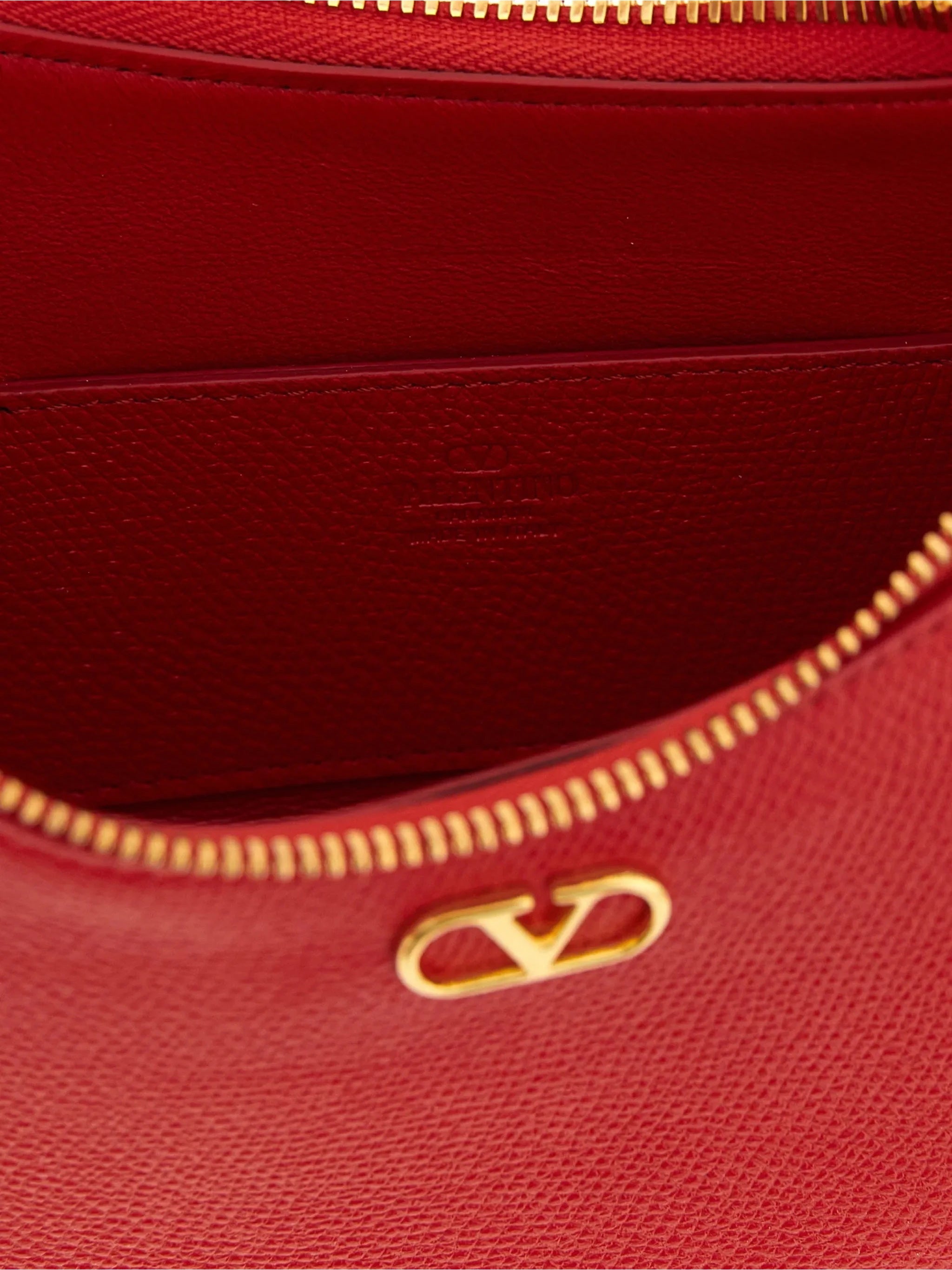 Mini Hobo Vlogo Signature Red Leather | Borsa