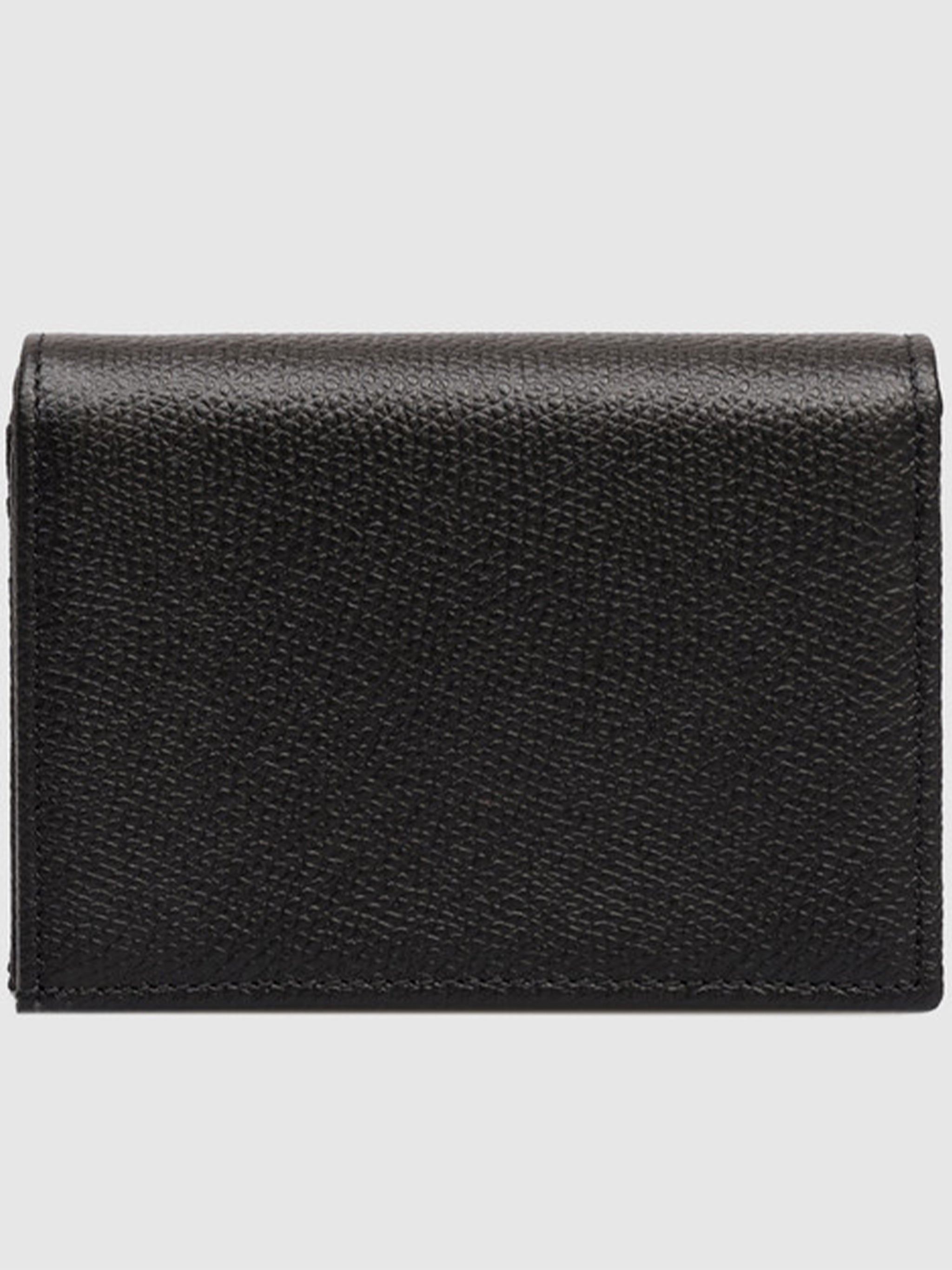 Flap French Wallet Vlogo Signature Black Leather | Portafoglio