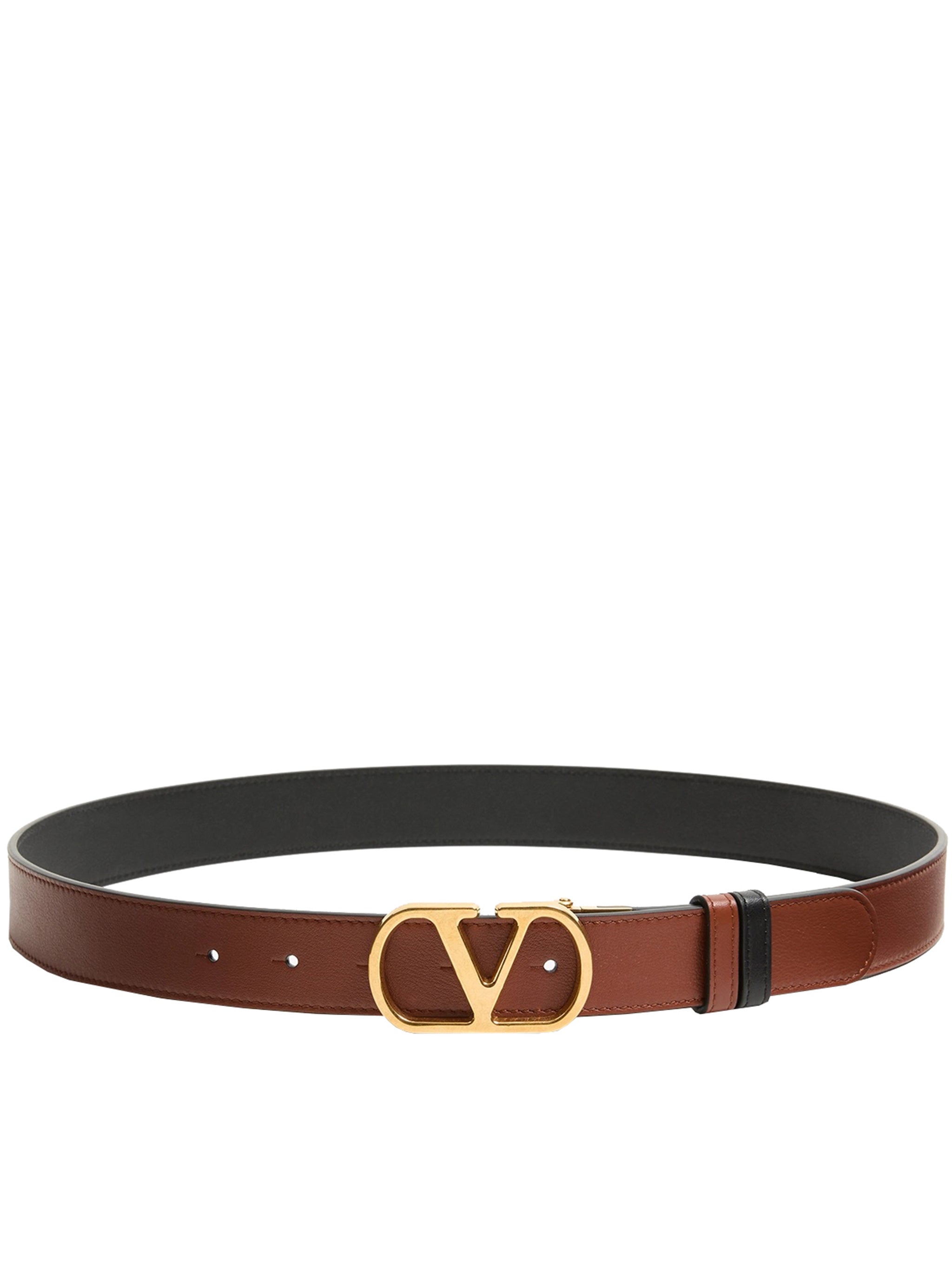 Belt H. 30 Reversibile Vlogo Signature Black Calf Leather | Cintura