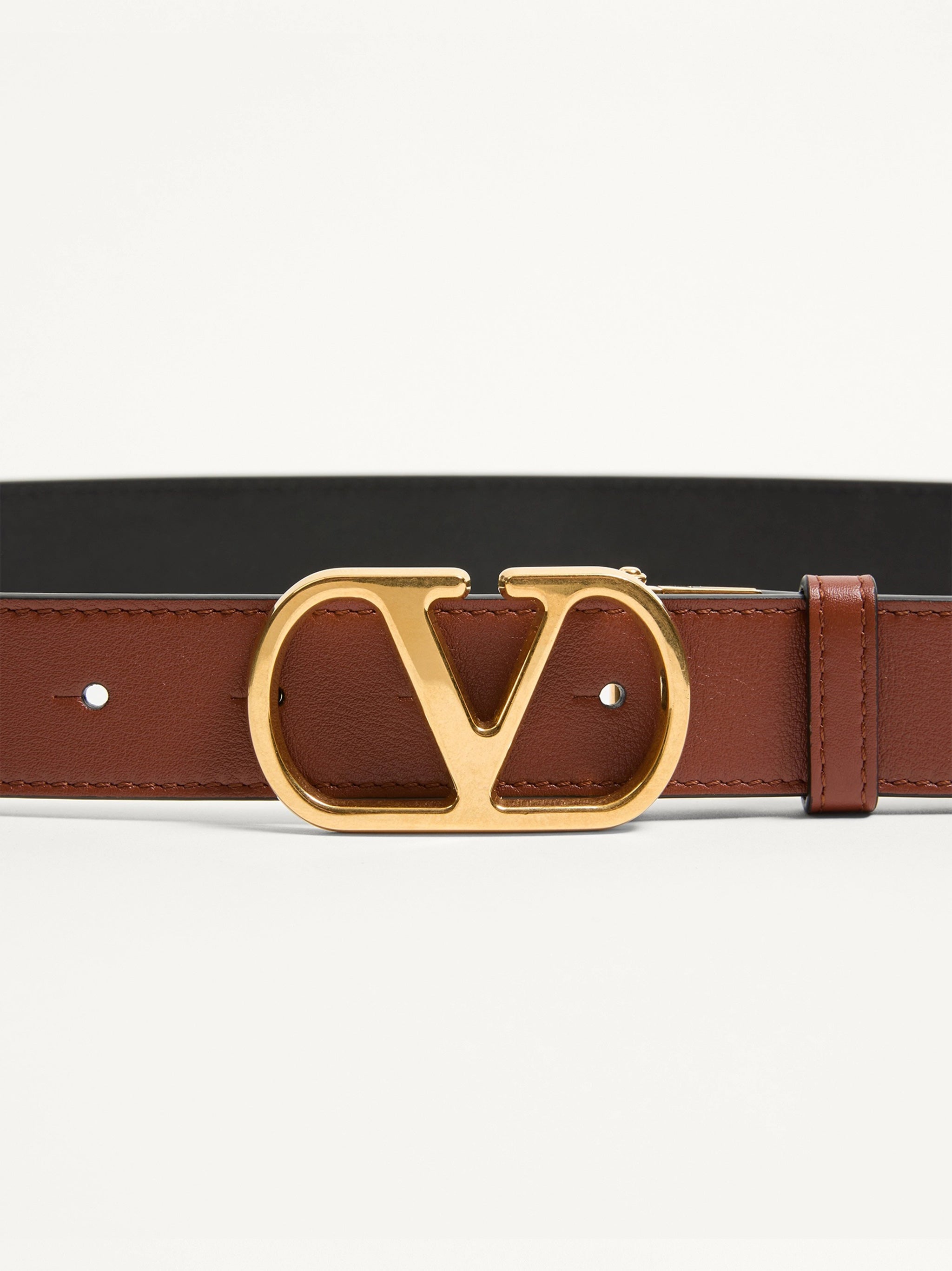 Belt H. 30 Reversibile Vlogo Signature Black Calf Leather | Cintura