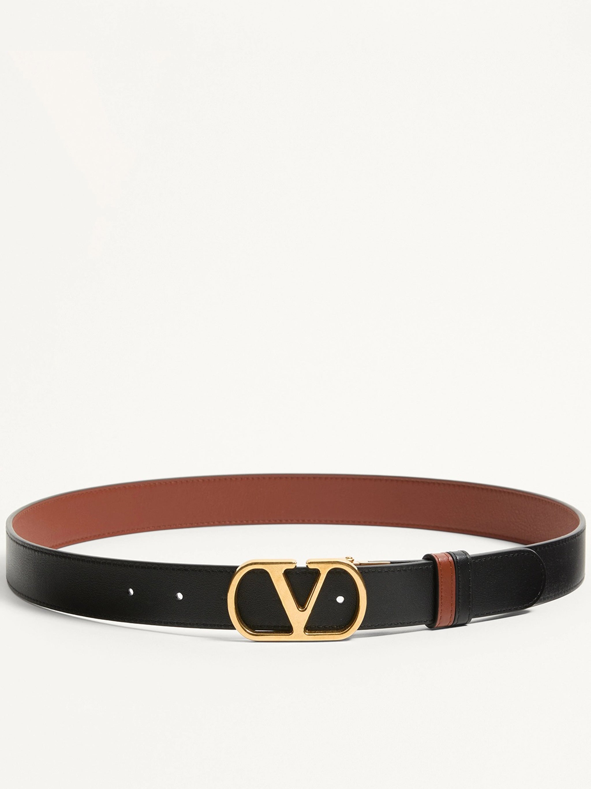 Belt H. 30 Reversibile Vlogo Signature Black Calf Leather | Cintura