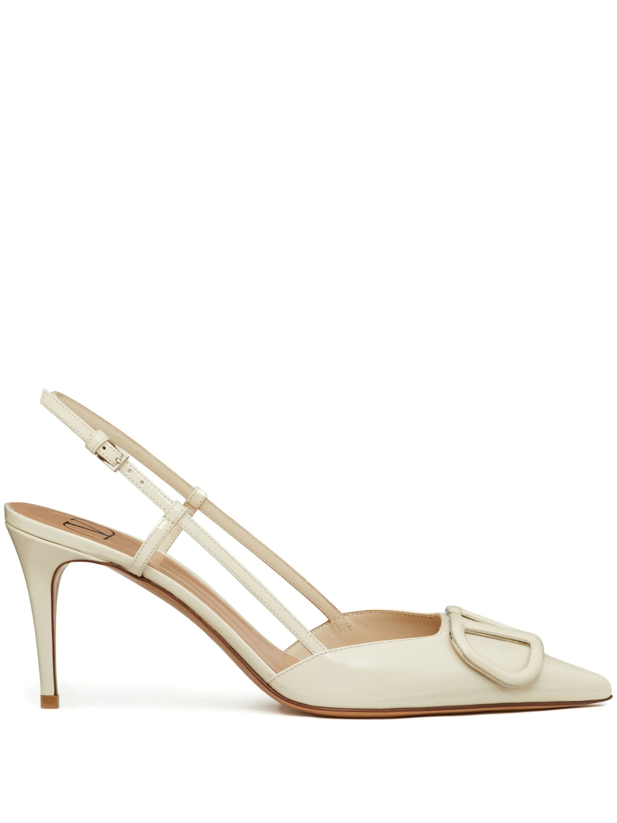 Sling Back Vlogo Signature Nude & Neutrals Patent Leather | Calzature