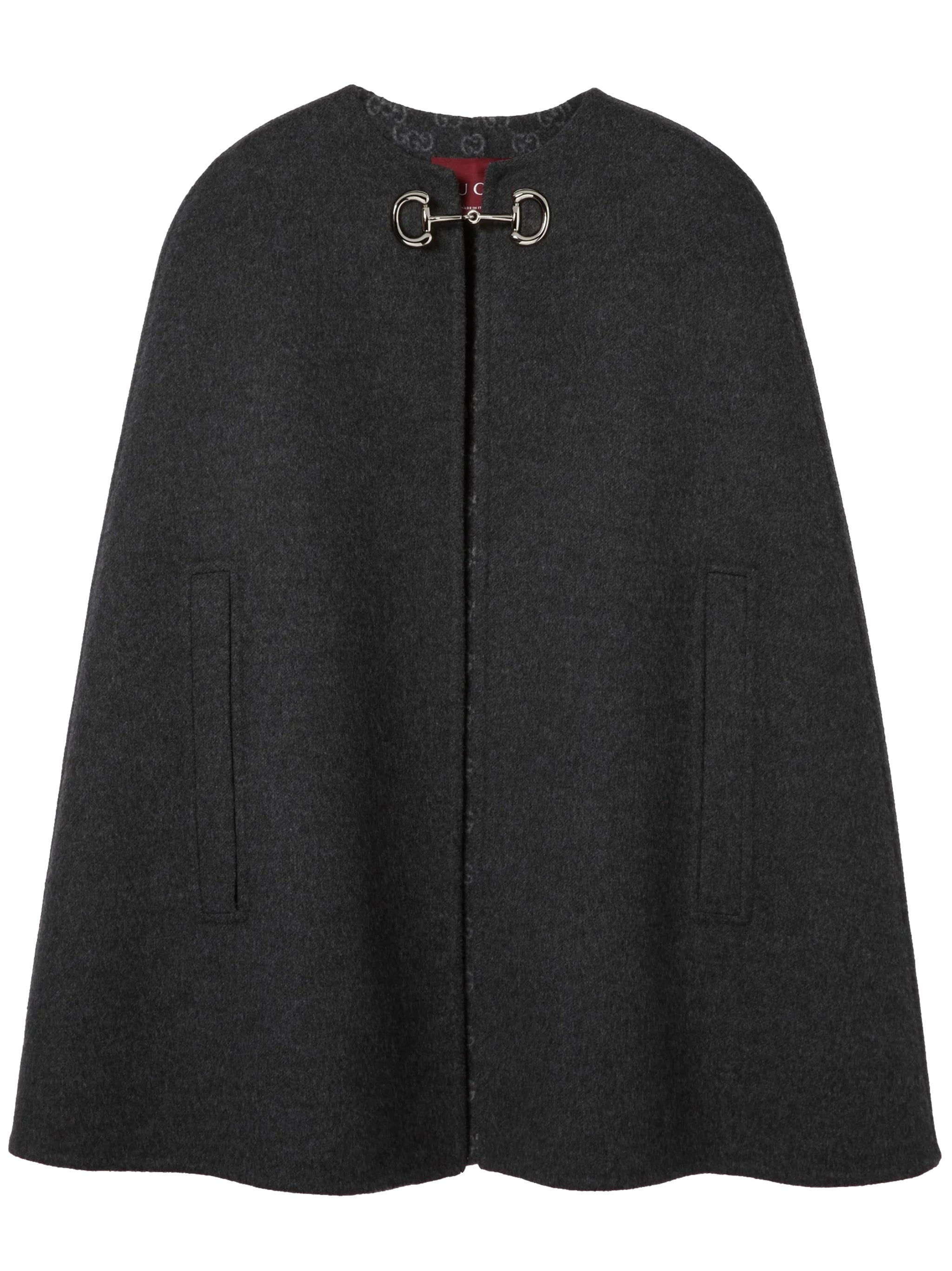 Caban Gg Double Coat Grey Cappotto