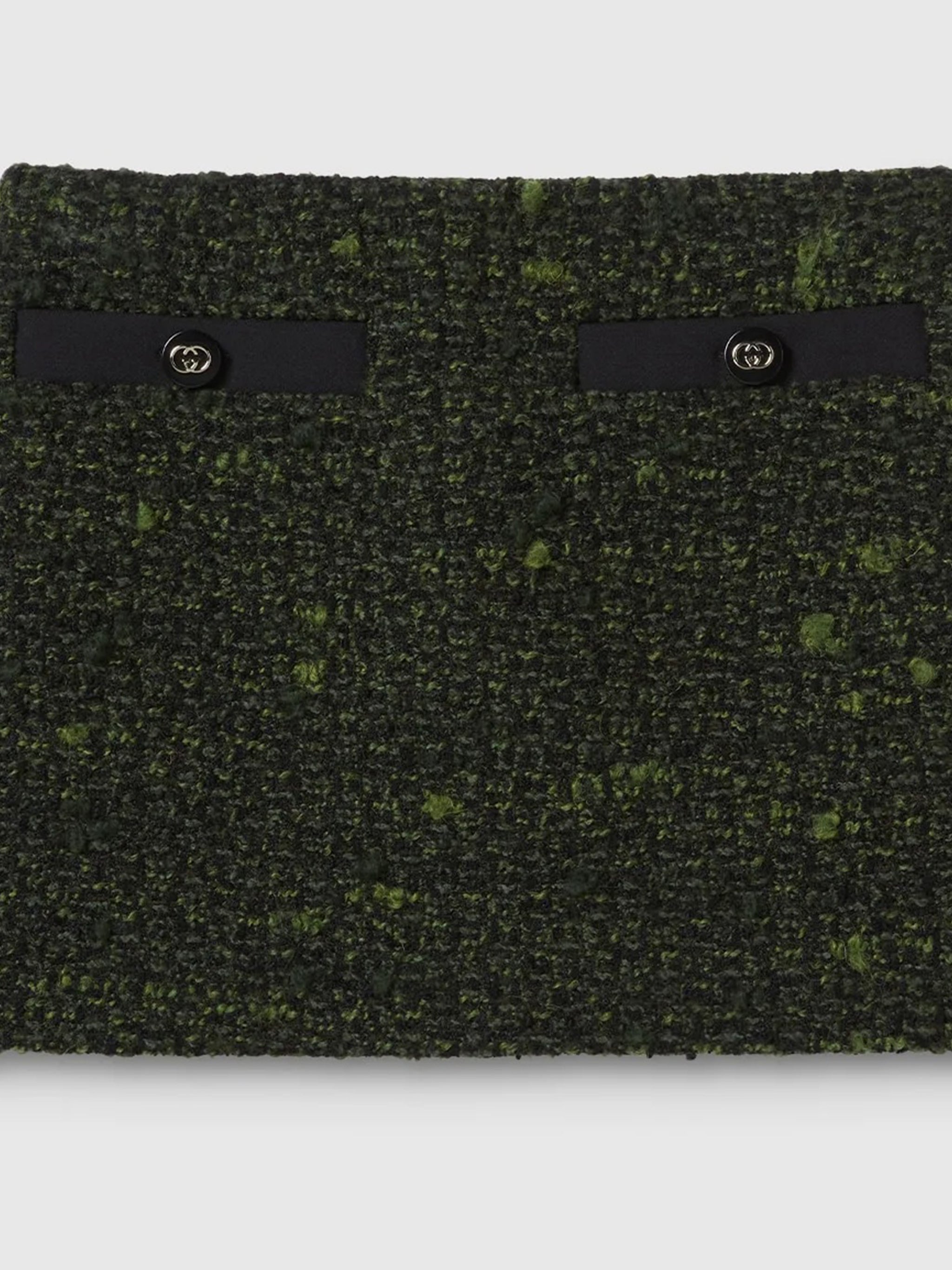 Skirt Multicolor Wool Boucle Green Gonna